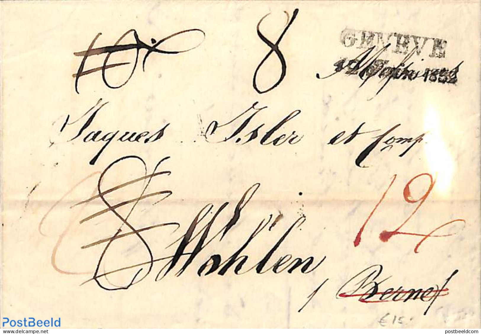 Switzerland 1832 Folding Letter From Geneve To Wohlen, Postal History - Briefe U. Dokumente