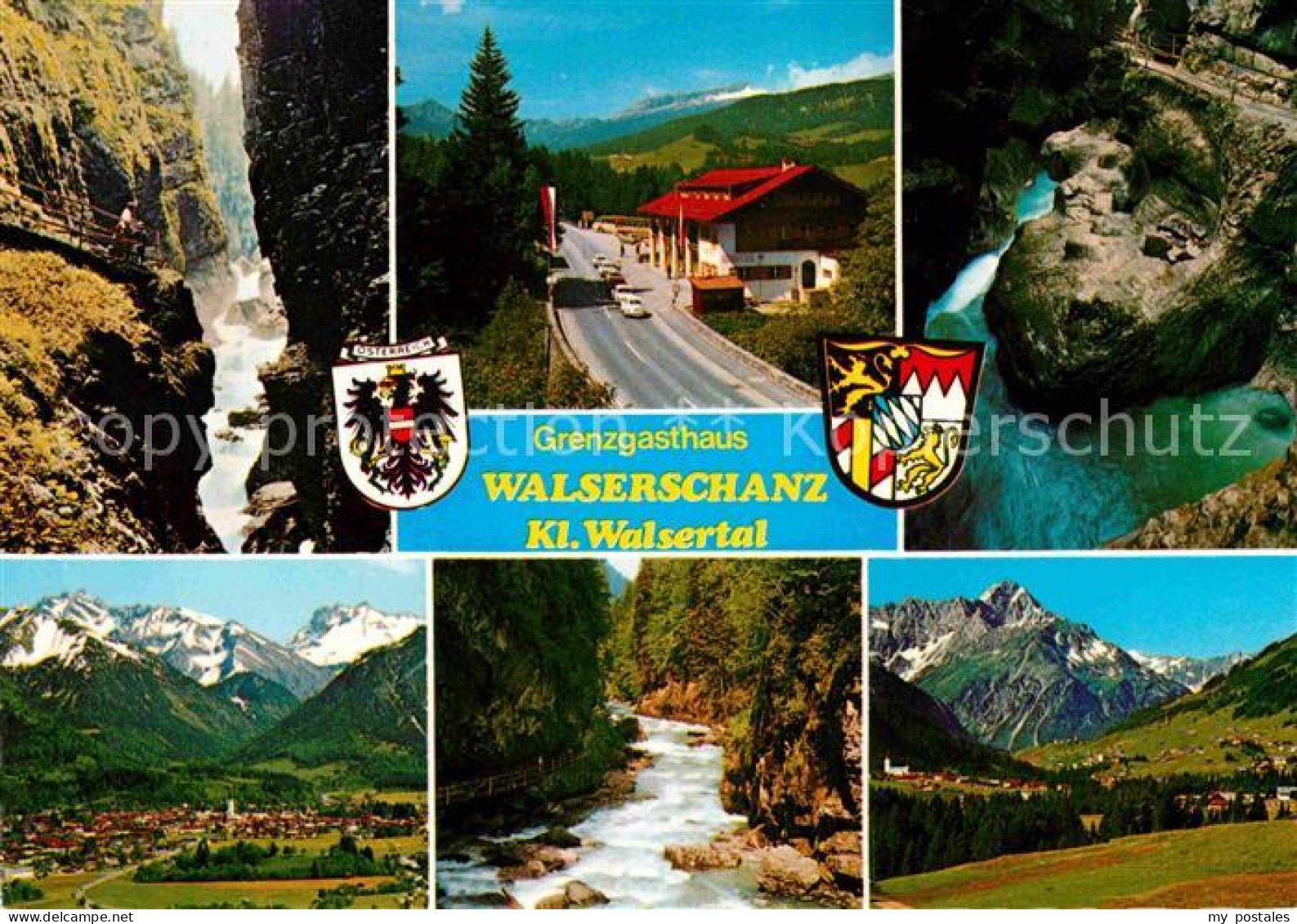 72733155 Walserschanz Kleinwalsertal Grenzgasthaus Schlucht Bergbach Alpenpanora - Sonstige & Ohne Zuordnung