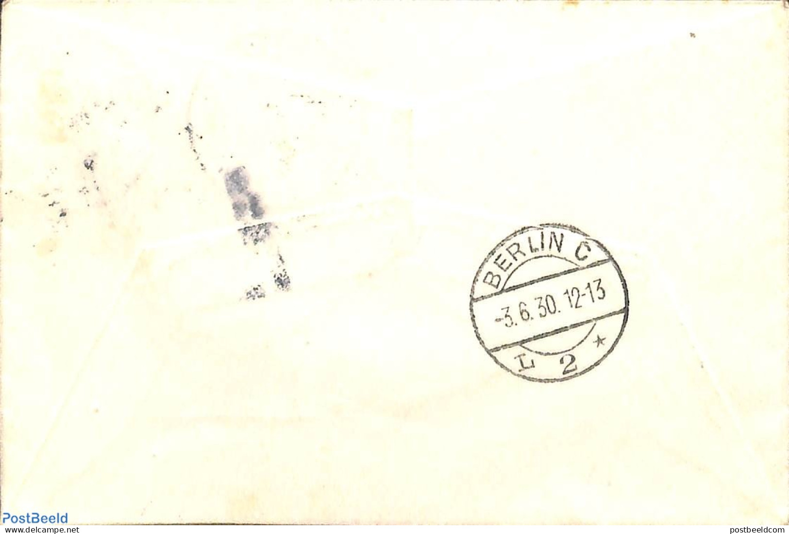Sweden 1930 Airmail To Berlin (with Hydroplane From Göteborg To Amsterdam), Postal History, Transport - Aircraft & Av.. - Brieven En Documenten