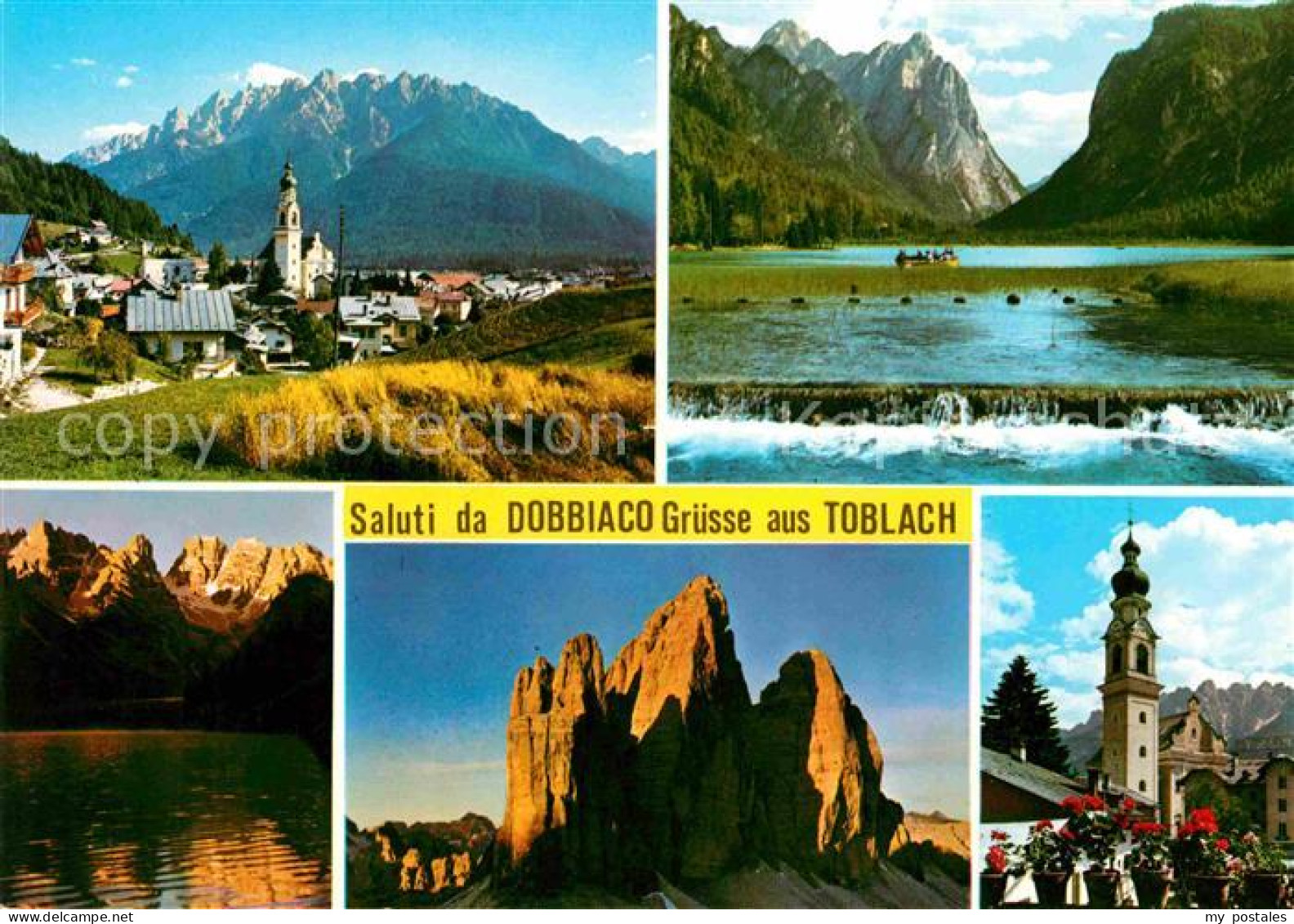 72733118 Dobbiaco Pustertal Suedtirol Ortsansicht Mit Kirche Bergsee Dolomiten D - Autres & Non Classés