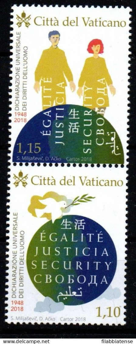 2018 - Vaticano 1809/10 Diritti Dell'uomo   ++++++++ - Unused Stamps