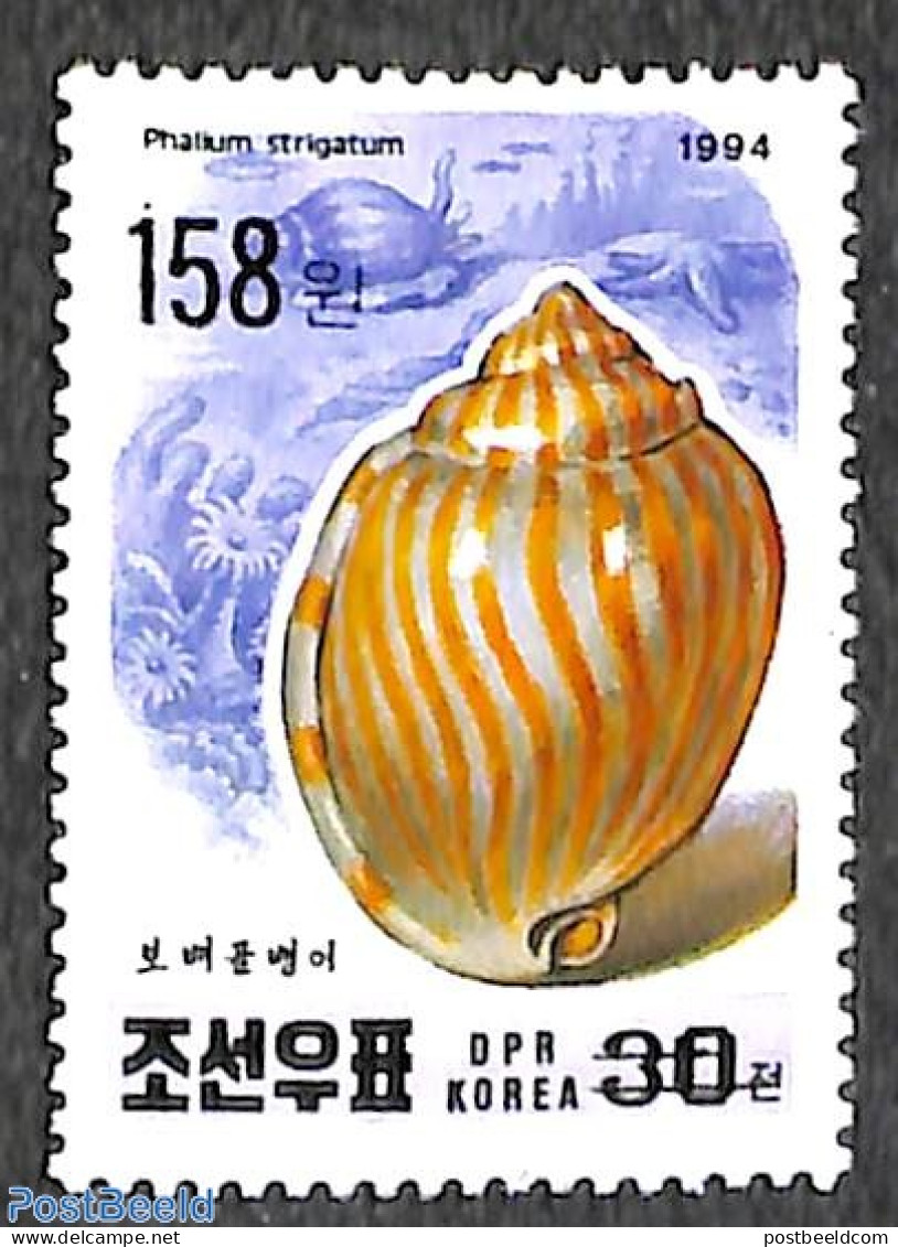 Korea, North 2006 158W On 30ch Overprint, Stamp Out Of Set, Mint NH, Nature - Shells & Crustaceans - Marine Life