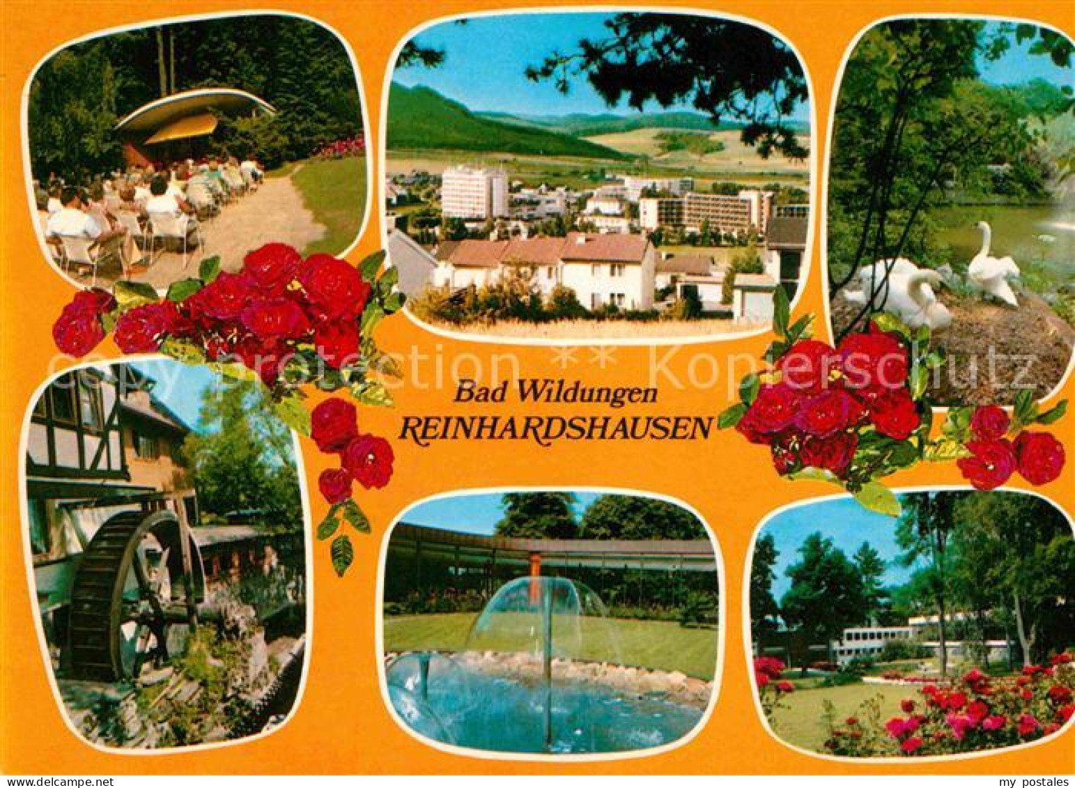 72731605 Bad Wildungen Reinhardshausen Park Kurkonzert Schwaene Wasserrad Albert - Bad Wildungen