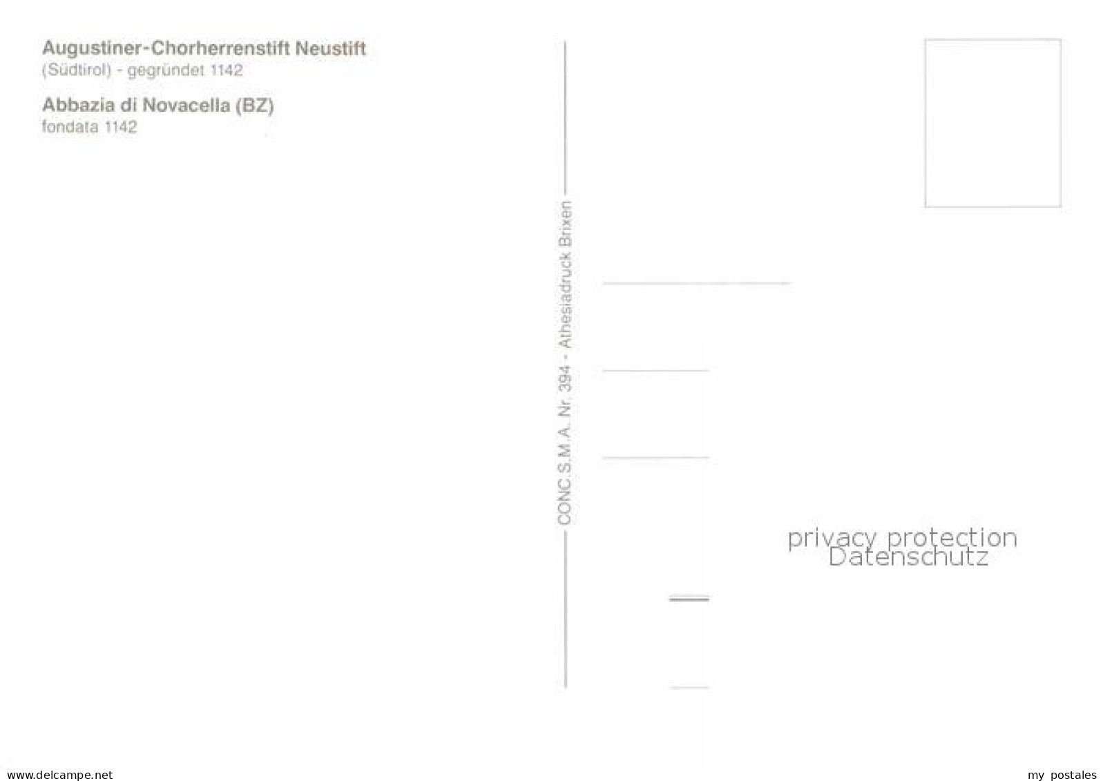 72731441 Neustift Brixen Suedtirol Abbazia Di Novacella Augustiner Chorherrensti - Autres & Non Classés