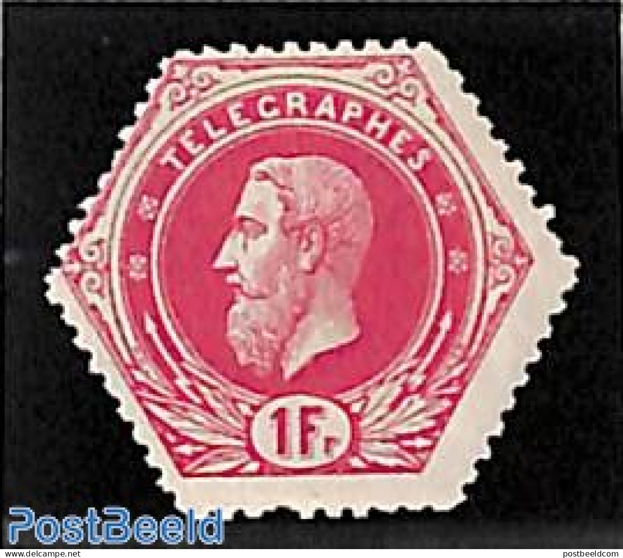 Belgium 1871 1F, Telegraph, Stamp Out Of Set, Unused (hinged) - Ongebruikt