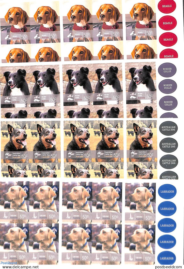 Australia 2008 Dogs 5 Booklets S-a, Mint NH, Nature - Dogs - Stamp Booklets - Ungebraucht