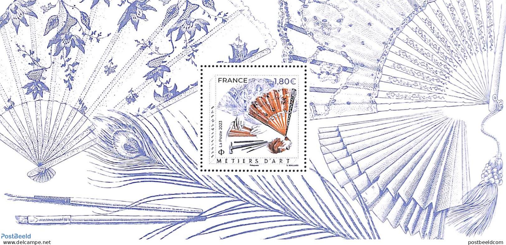 France 2023 Fan Craft, Special S/s, Mint NH, Art - Fans - Unused Stamps