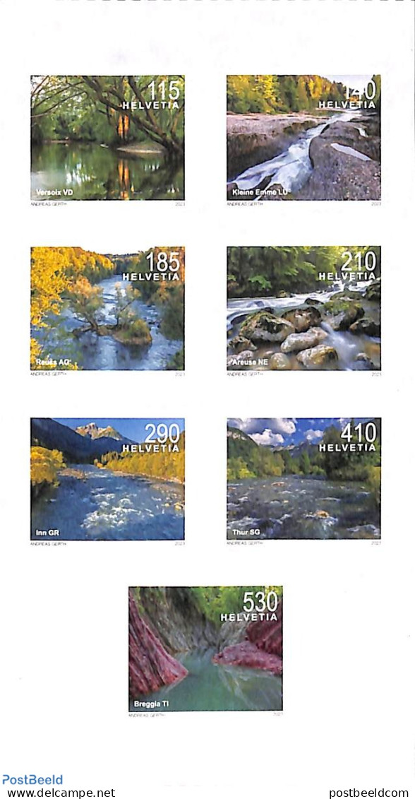 Switzerland 2023 River Landscapes 5v S-a, Mint NH, Nature - Water, Dams & Falls - Ongebruikt