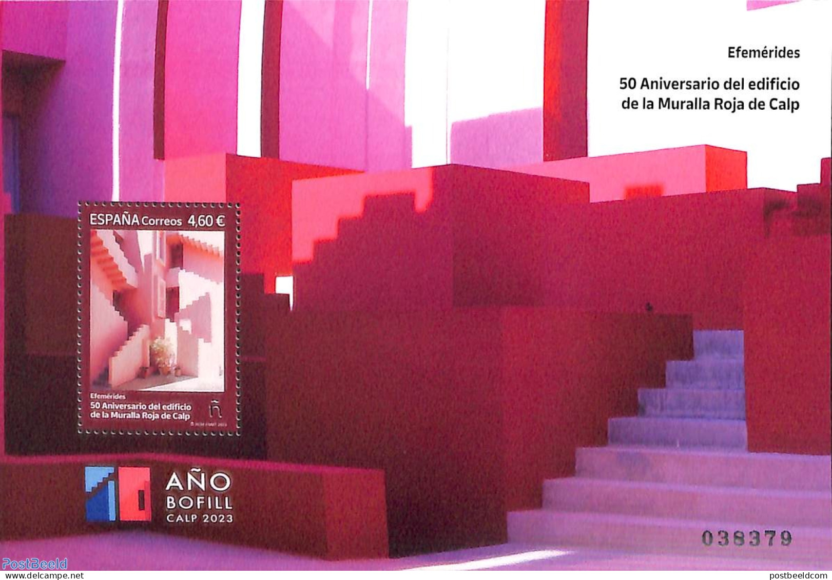 Spain 2023 La Muralla Roja De Calp S/s, Mint NH, Art - Modern Architecture - Ungebraucht