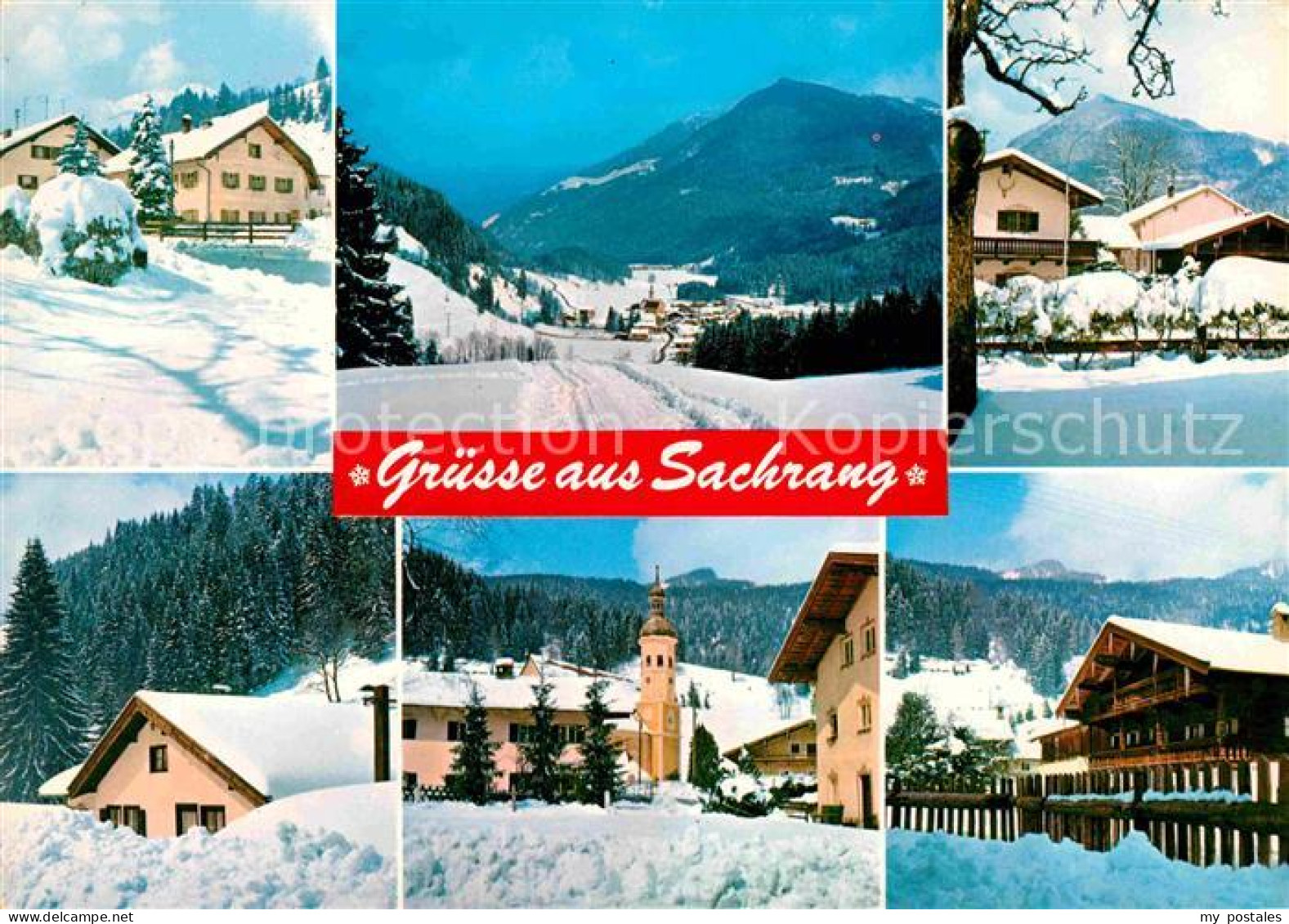 72730599 Sachrang Chiemgau Kirche Panorama  Aschau I.Chiemgau - Andere & Zonder Classificatie