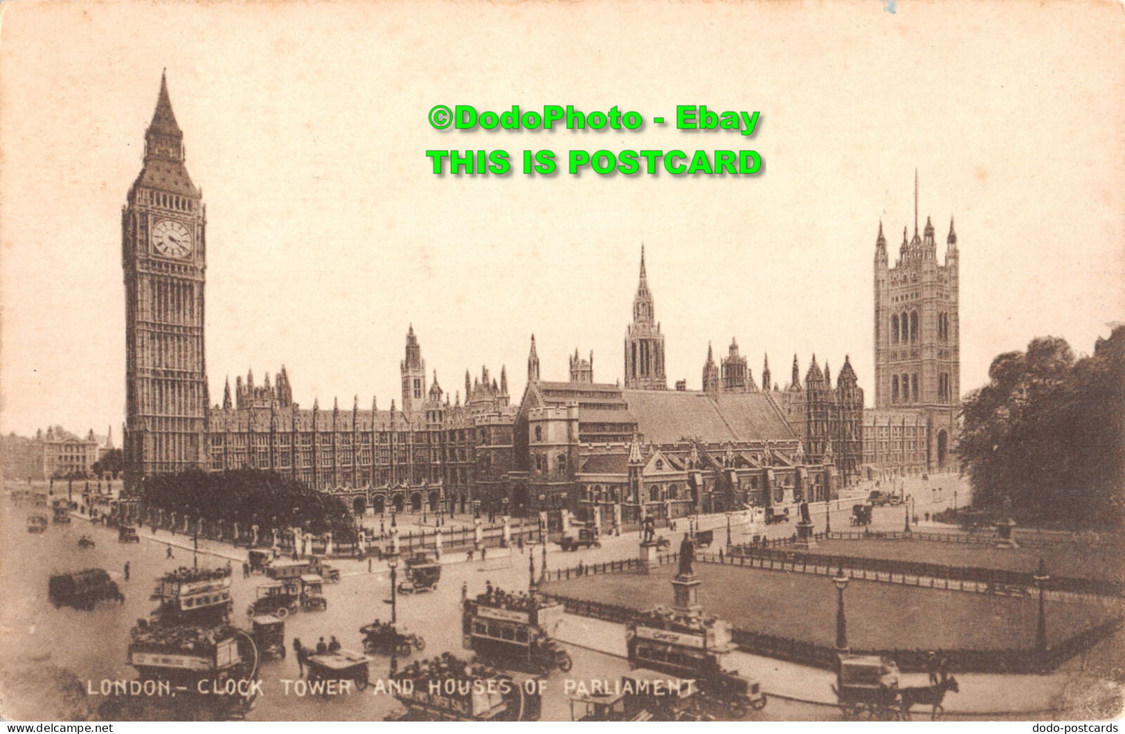 R416728 London. Clock Tower And Houses Of Parliament. C. F. Castles Lesco Series - Other & Unclassified
