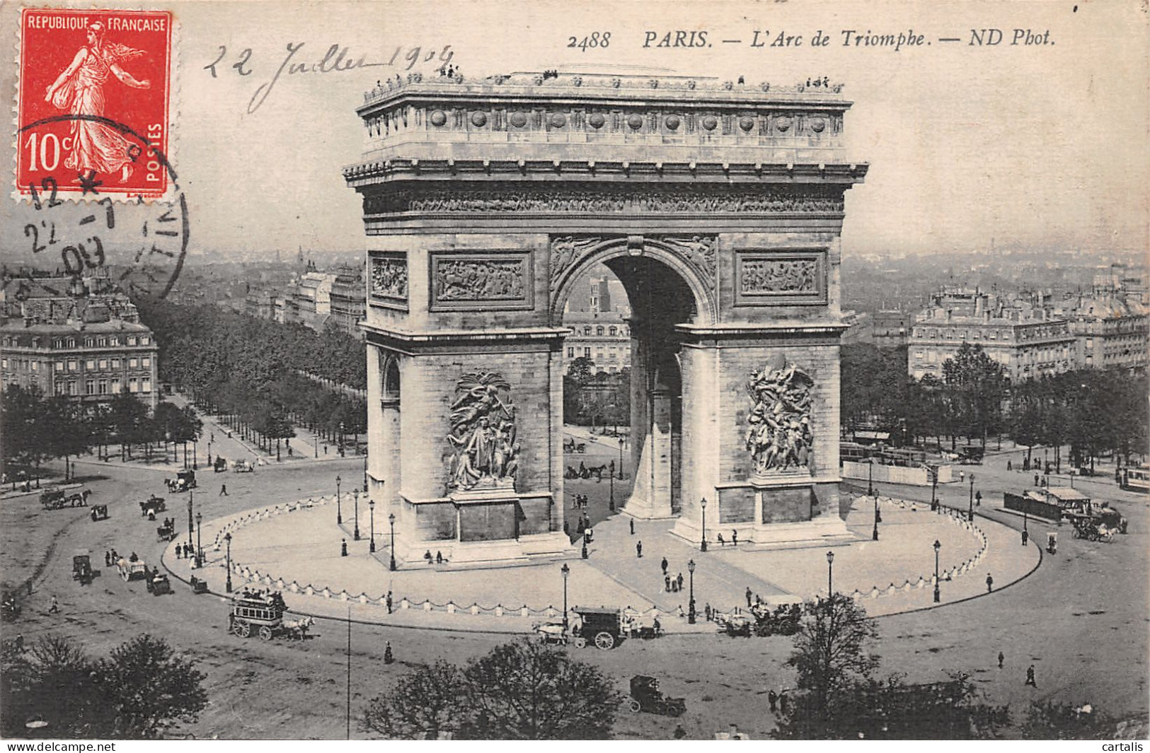 75-PARIS ARC DE TRIOMPHE-N°4191-A/0233 - Arc De Triomphe