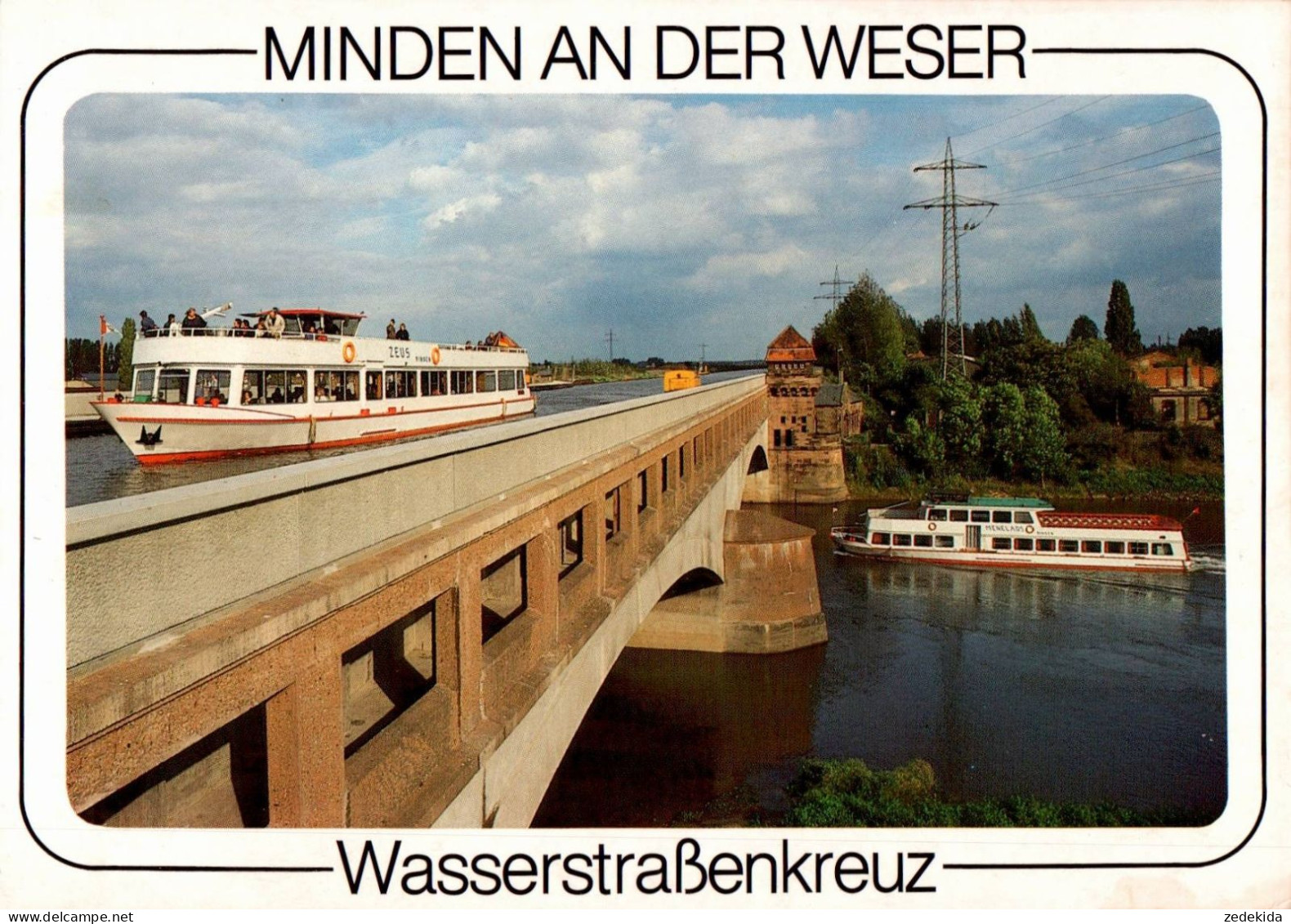 H2299 - Minden An Der Weser - Wasserstraßenkreuz Fähre MS Motorschiff Zeus - Ferries