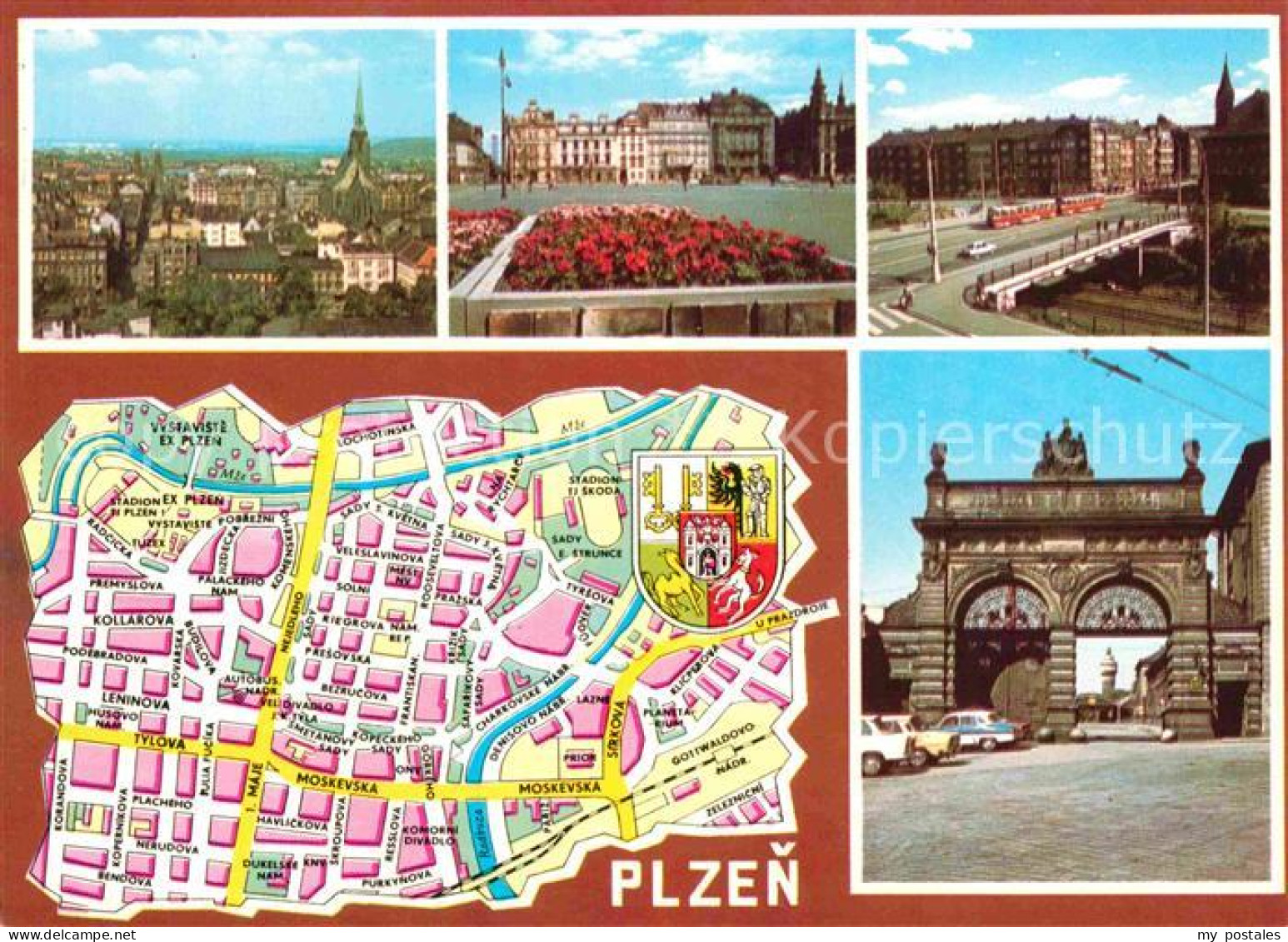 72730565 Plzen Pilsen Teilansichten Stadtplan Plzen Pilsen - Tschechische Republik