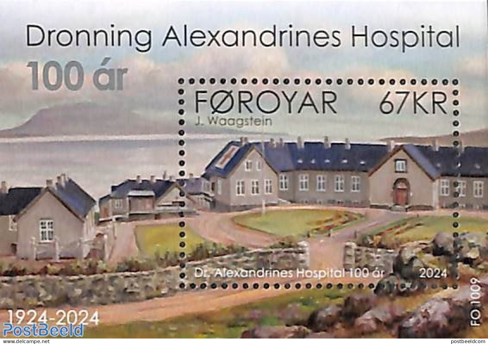 Faroe Islands 2024 Queen Alexandre Hospital S/s, Mint NH, Health - Health - Other & Unclassified