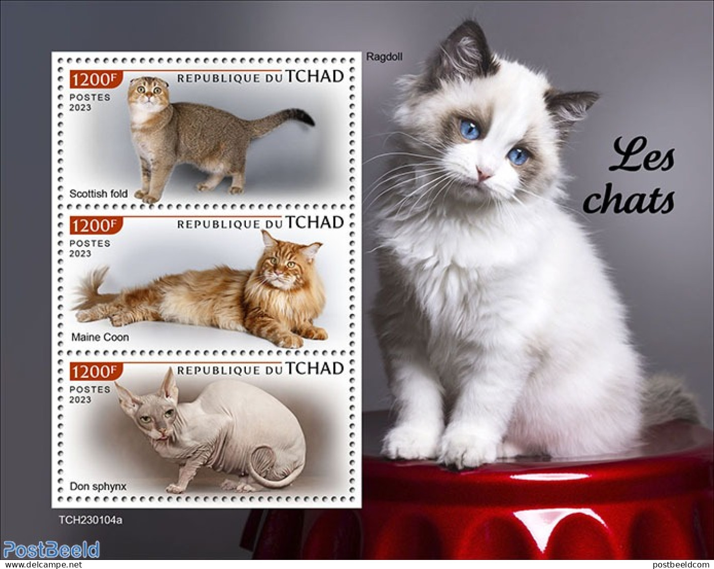 Chad 2023 Cats, Mint NH, Nature - Cats - Sonstige & Ohne Zuordnung