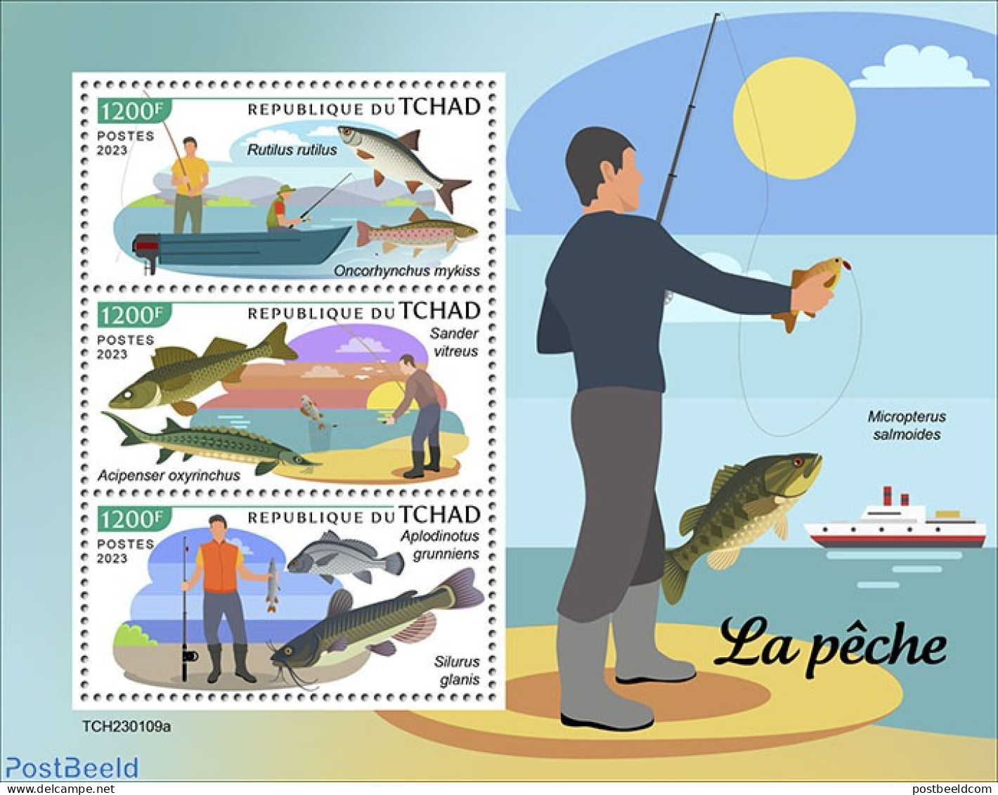 Chad 2023 Fishing, Mint NH, Nature - Fish - Fishing - Andere & Zonder Classificatie