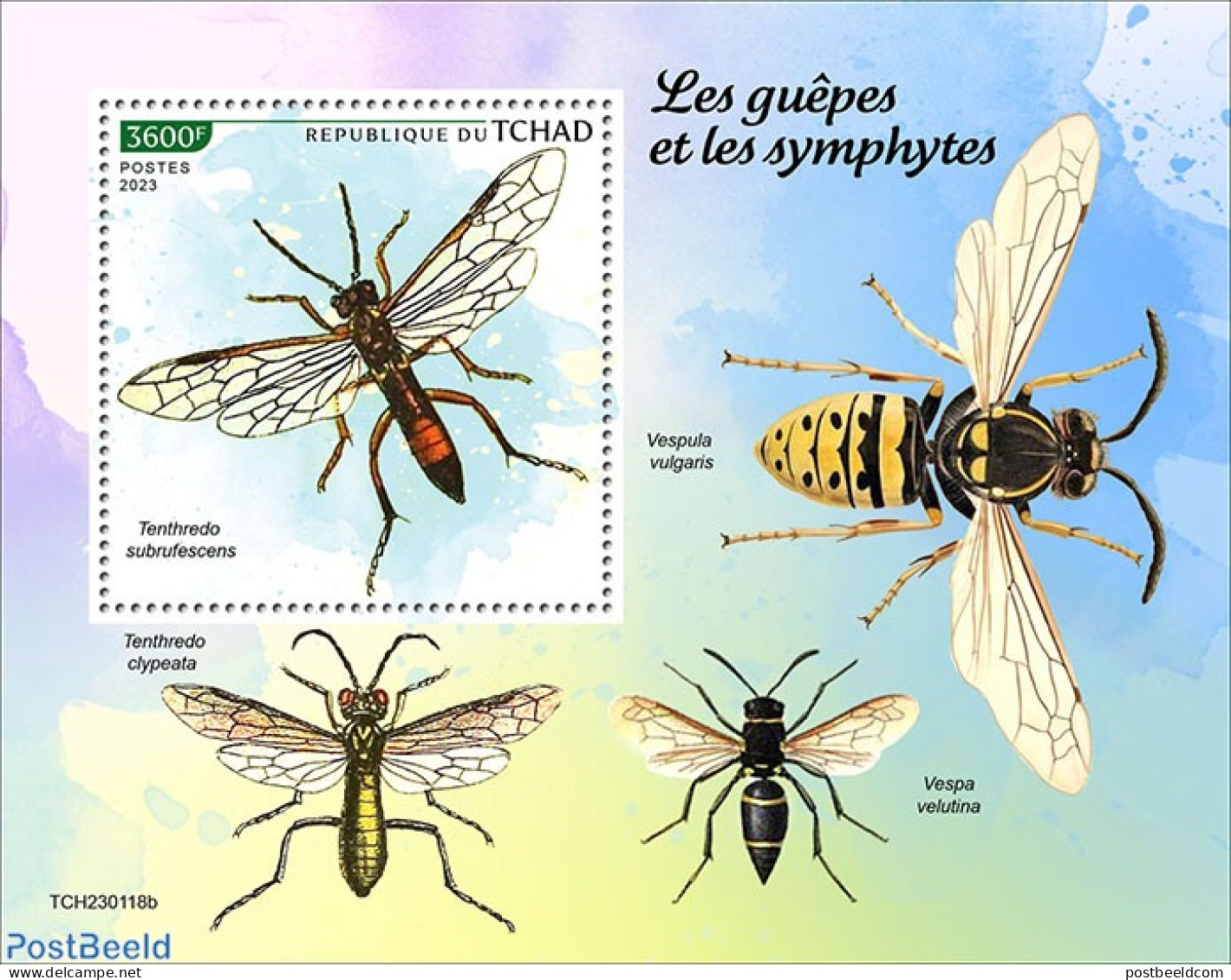 Chad 2023 Wasps And Sawflies, Mint NH, Nature - Insects - Autres & Non Classés