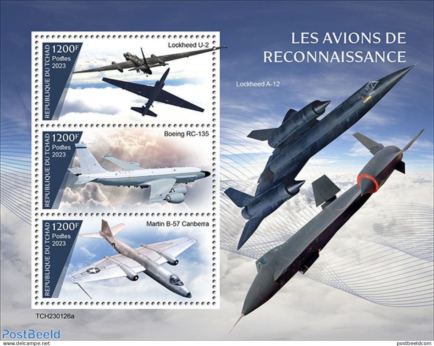 Chad 2023 Spy Planes, Mint NH, History - Transport - Militarism - Aircraft & Aviation - Andere & Zonder Classificatie