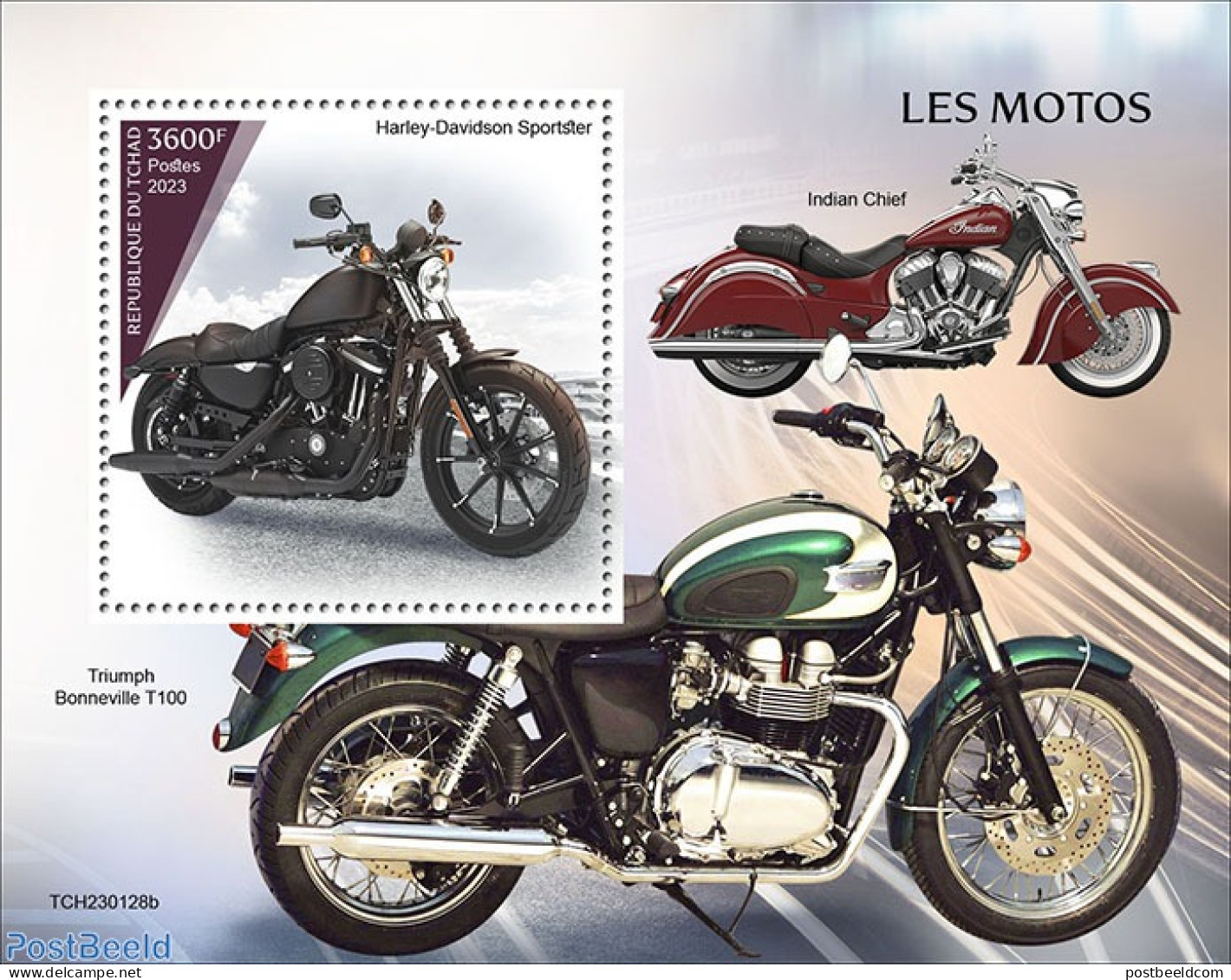 Chad 2023 Motorcycles, Mint NH, Transport - Motorcycles - Autres & Non Classés