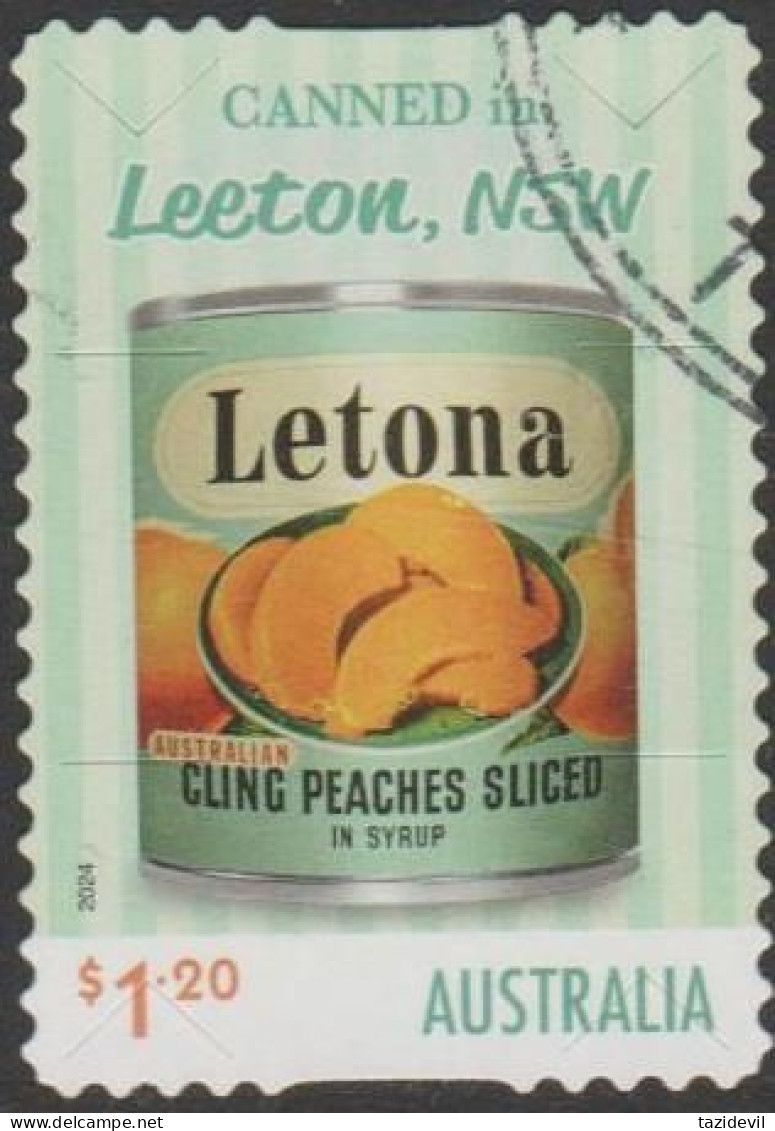 AUSTRALIA - DIE-CUT-USED 2024 $1.20 Nostalgic Tinned Fruit Labels - Letona, Leeton N.S.W. - Used Stamps