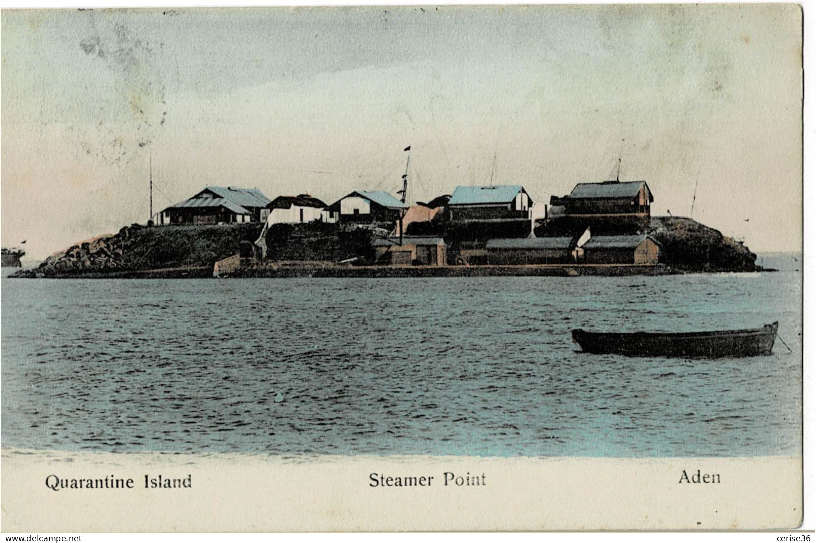 Aden Quarantine Island Steamer Point Circulée En 1909 - Jemen