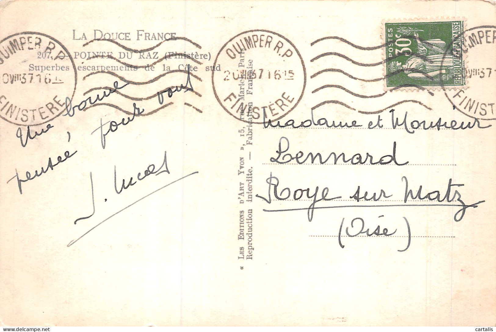 29-POINTE DU RAZ-N°4191-G/0003 - Altri & Non Classificati