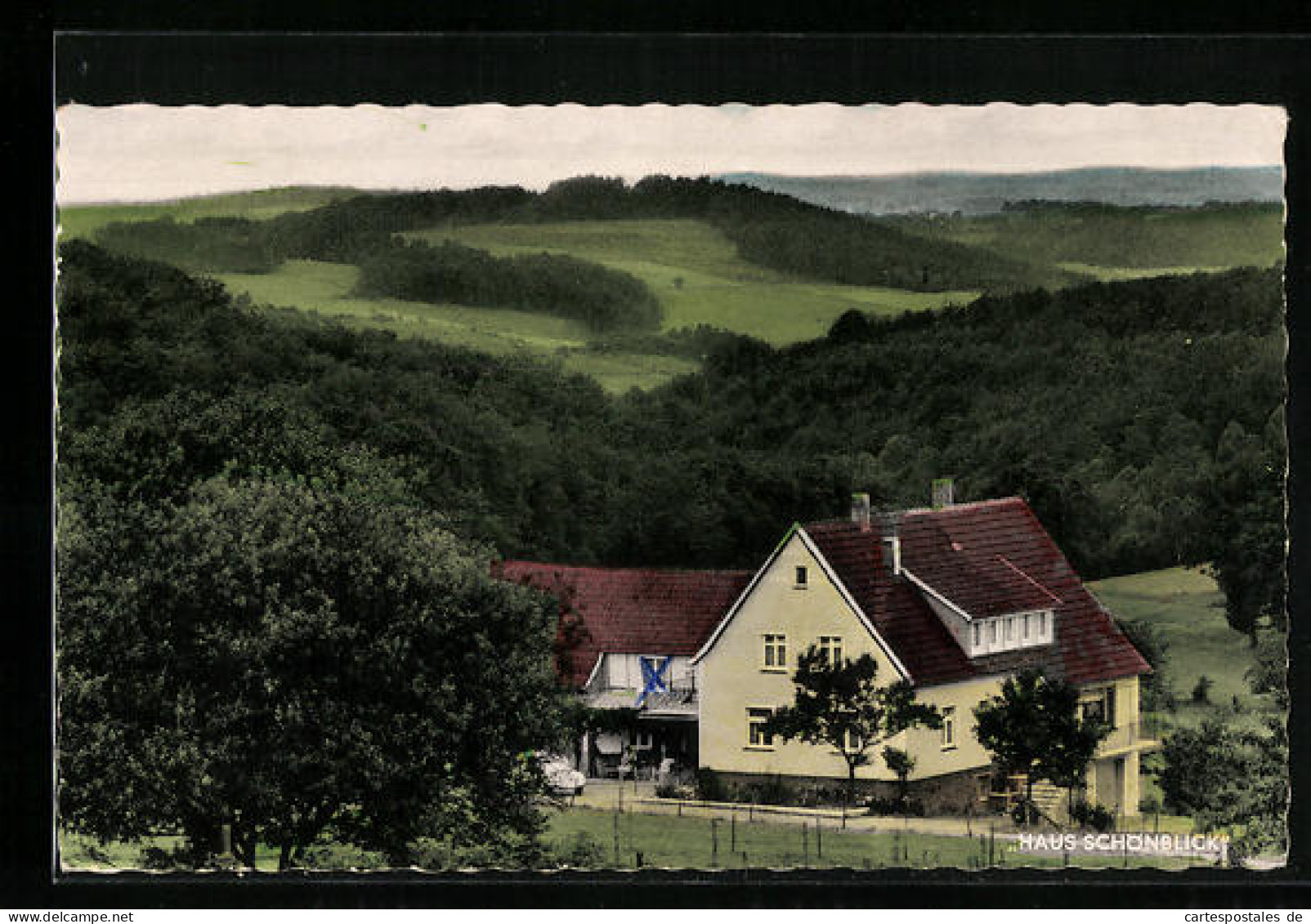 AK Meiswinkel Bei Wildbergerhütte, Pension F. Schumacher Aus Der Vogelschau  - Altri & Non Classificati