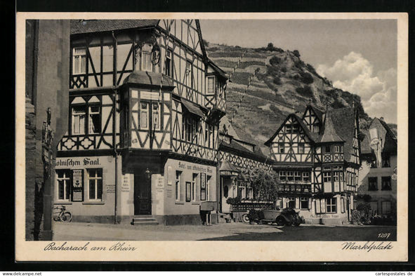 AK Bacharach /Rh., Marktplatz Mit Hotel Zum Altkölnischen Saal  - Bacharach