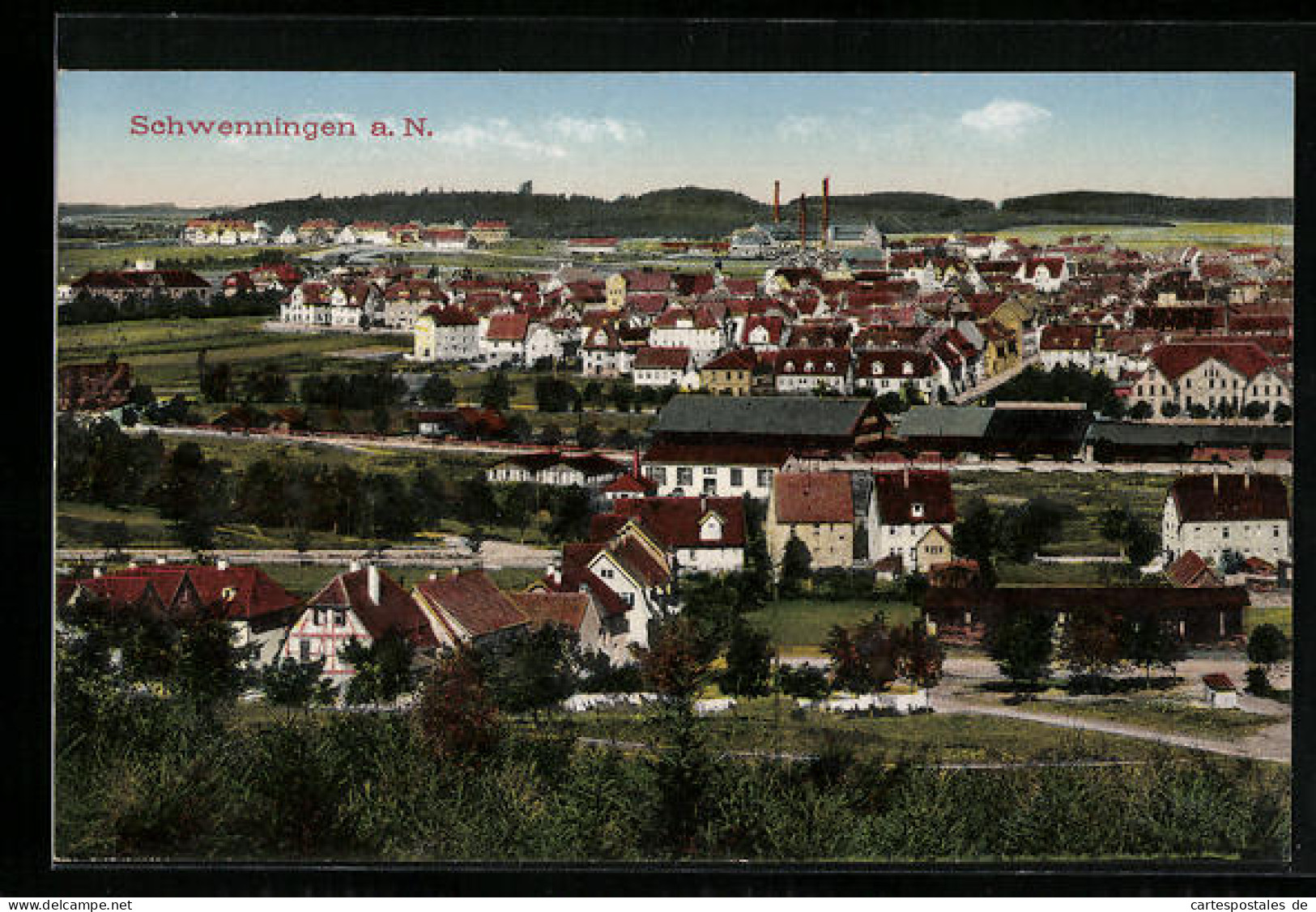 AK Schwenningen A. N., Ortsblick Aus Der Vogelschau  - Sonstige & Ohne Zuordnung