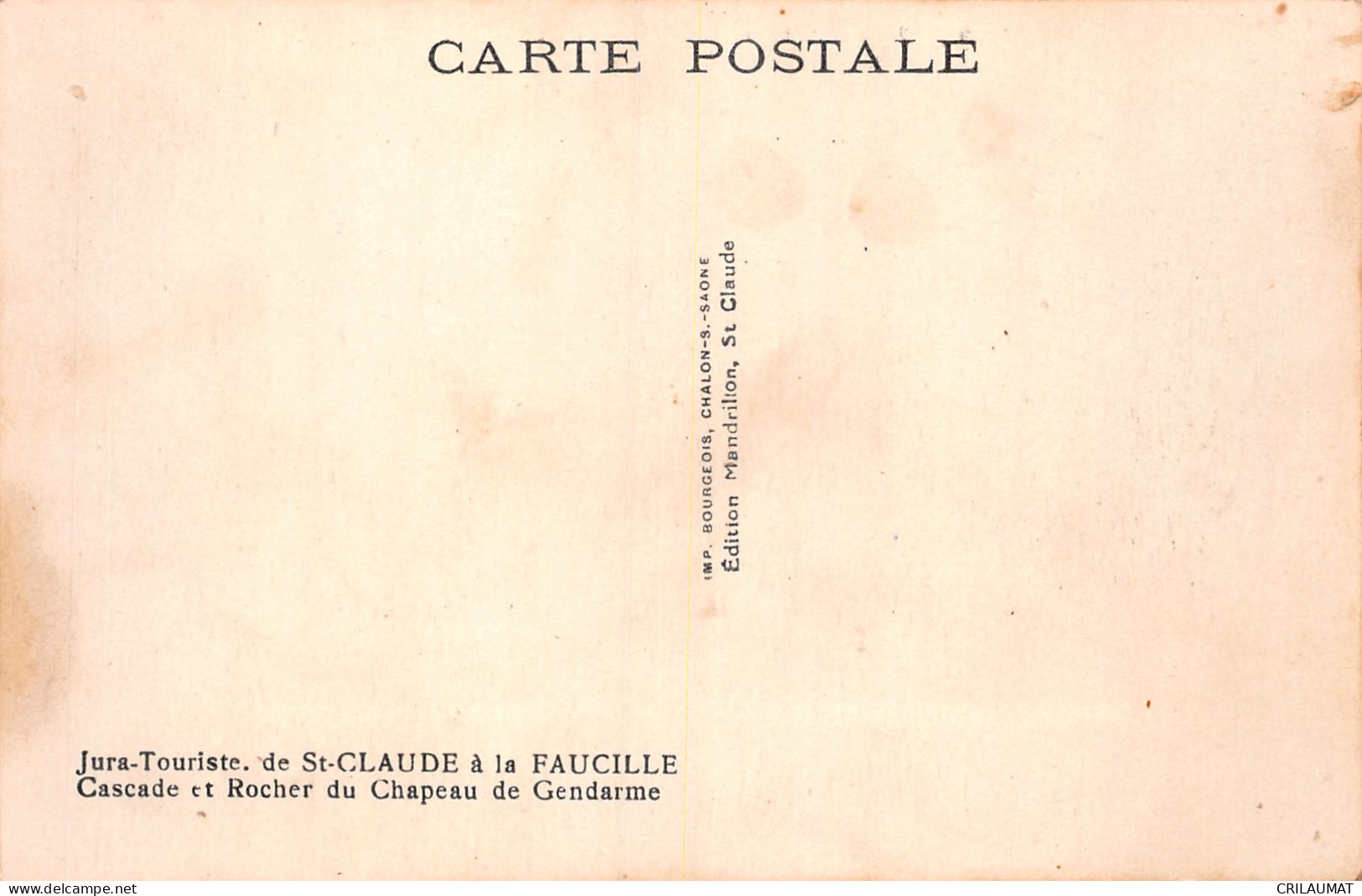 39-SAINT CLAUDE A LA FAUCILLE CASCADE ET ROCHER -N°5139-G/0121 - Saint Claude