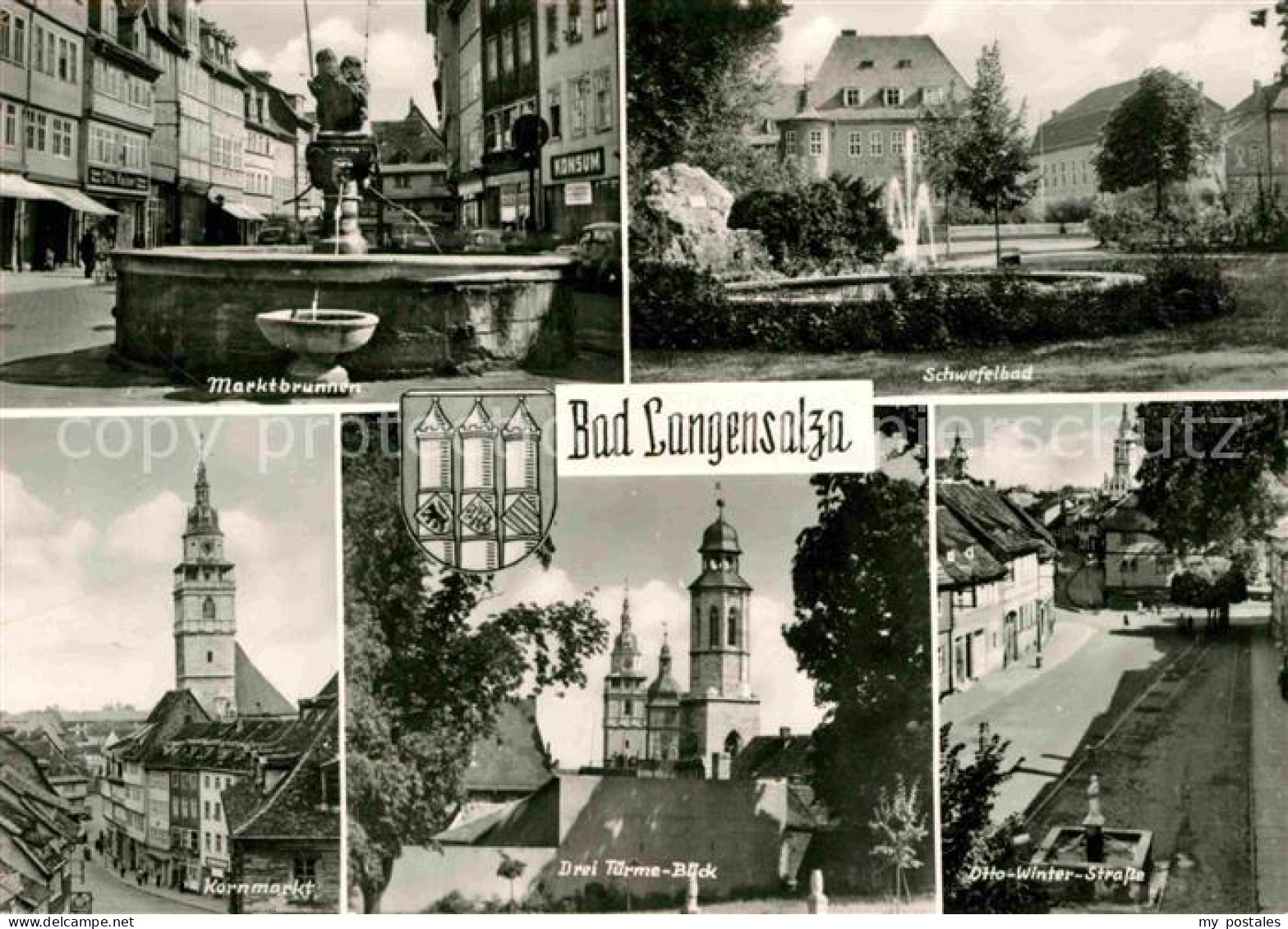 72729684 Bad Langensalza Marktbrunnen Schwefelbad Otto Winter Strasse Drei Tuerm - Bad Langensalza