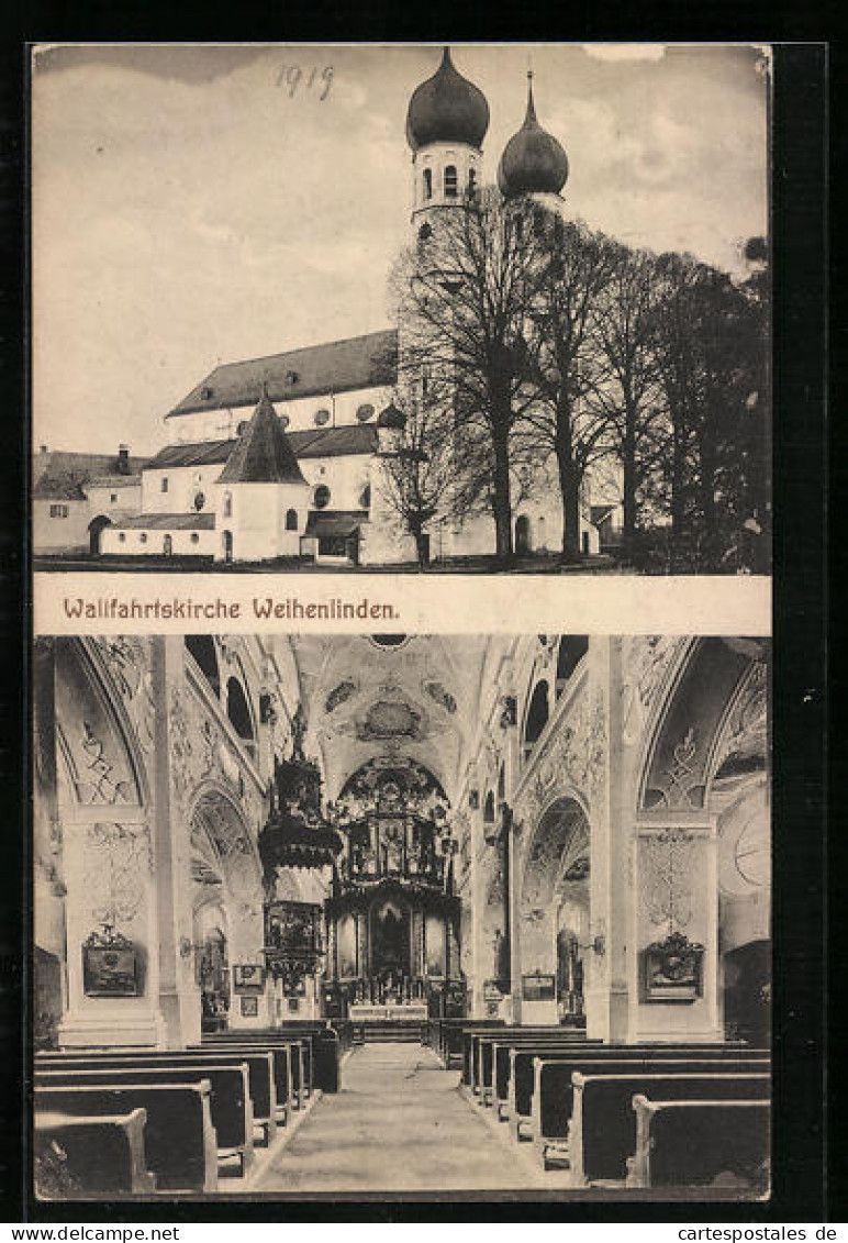 AK Weihenlinden, Wallfahrtskirche, Gebäude- Und Innenansicht  - Other & Unclassified