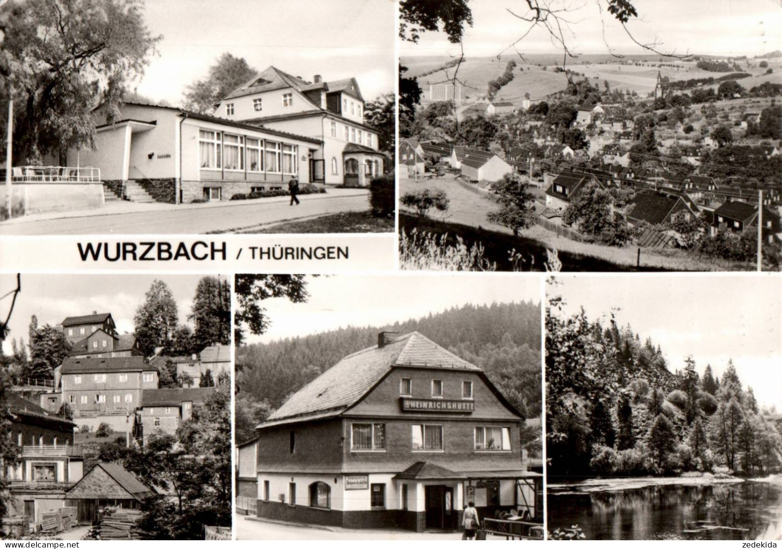 H2302 - TOP Wurzbach - FDGB Heim Rudi Arnstadt Gaststätte Heinrichshütte - Konsum Fotocolor FOCO - Wurzbach