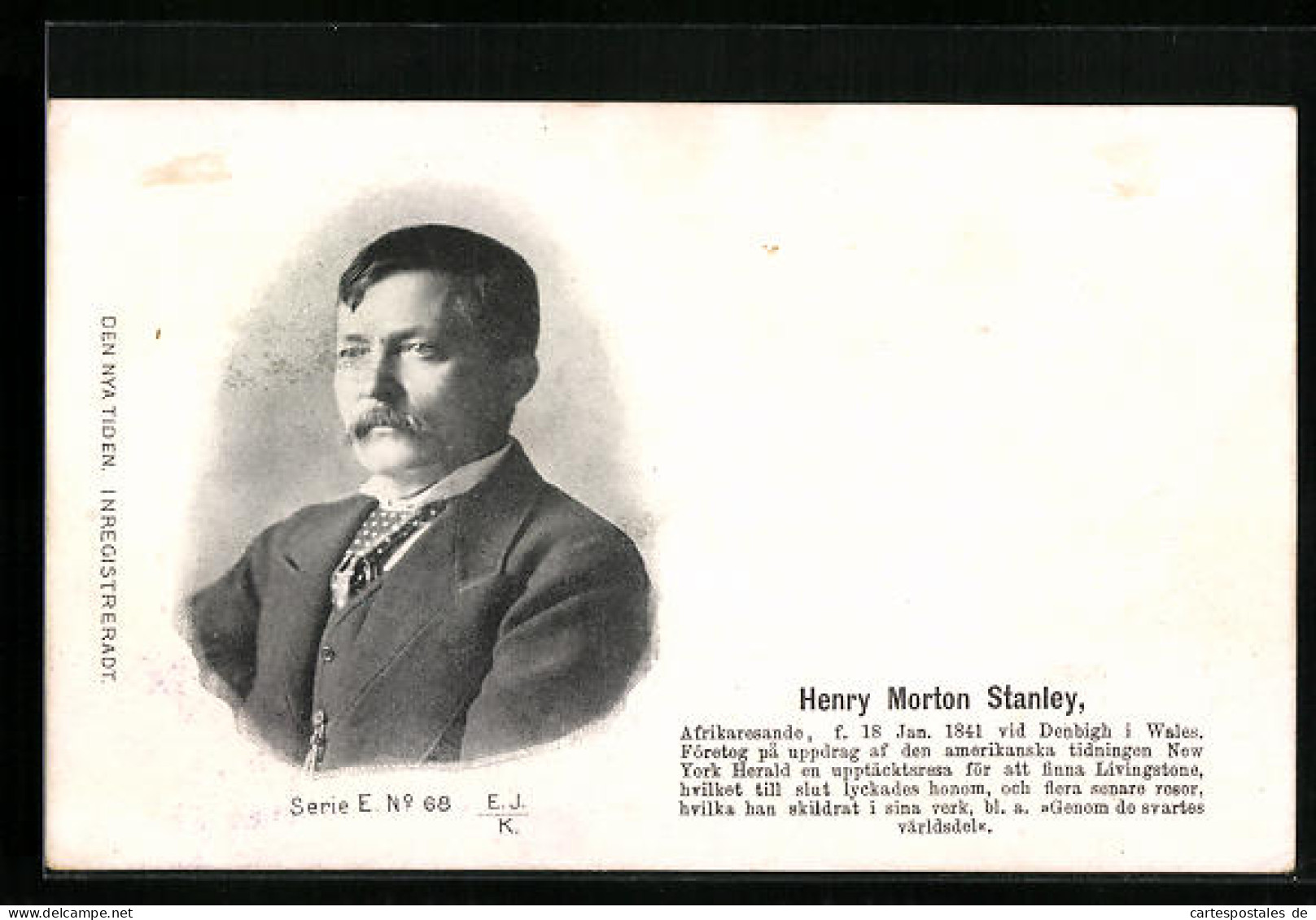 AK Portrait Des Afrikareisenden Henry Morton Stanley  - Historische Persönlichkeiten