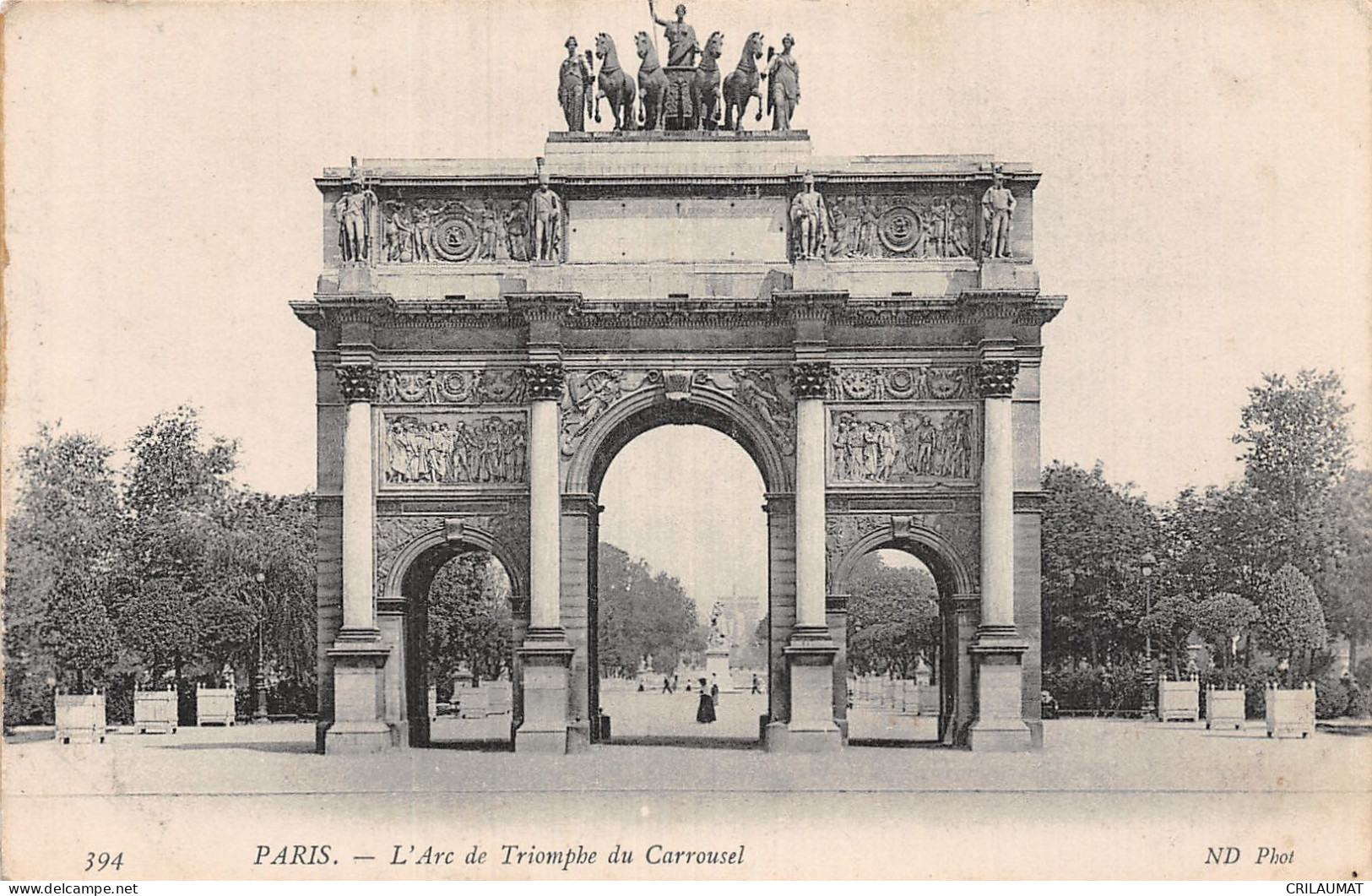 75-PARIS ARC DE TRIOMPHE DU CARROUSEL-N°5140-C/0017 - Arc De Triomphe