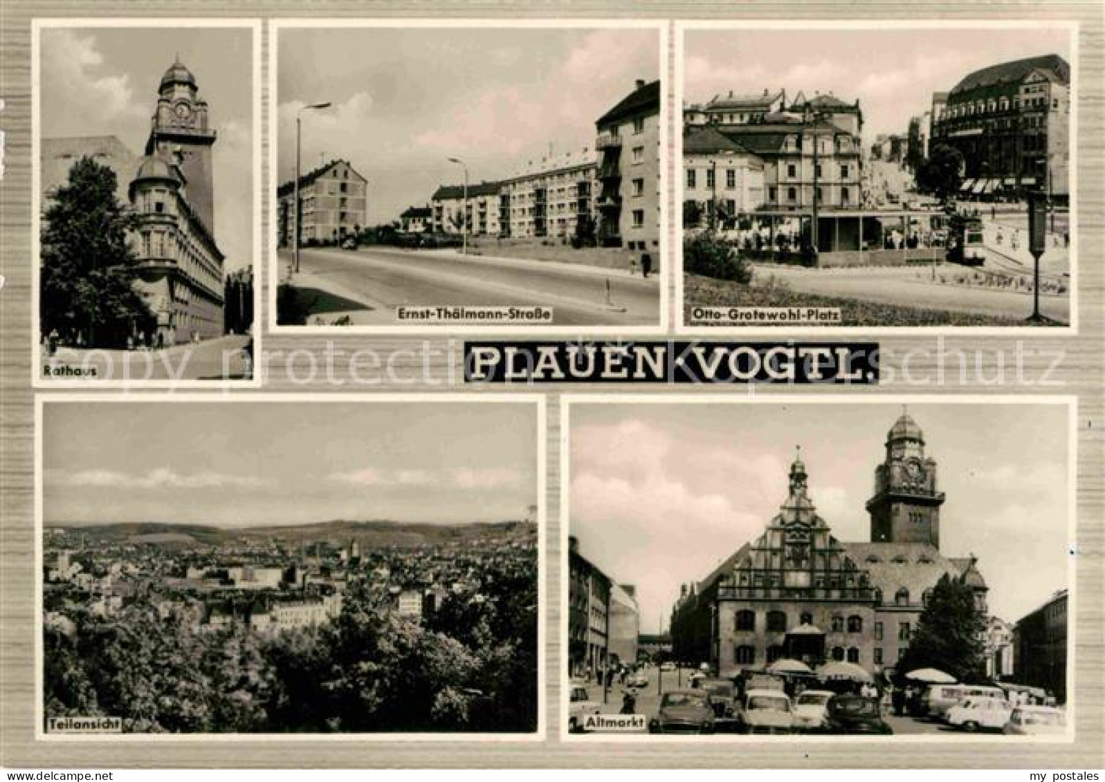 72729551 Plauen Vogtland Rathaus Ernst Thaelmann Strasse Otto Grotewohl Platz Al - Andere & Zonder Classificatie