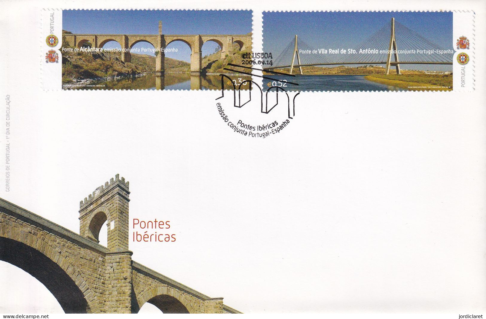 FDC  PORTUGAL 2006 - Bruggen