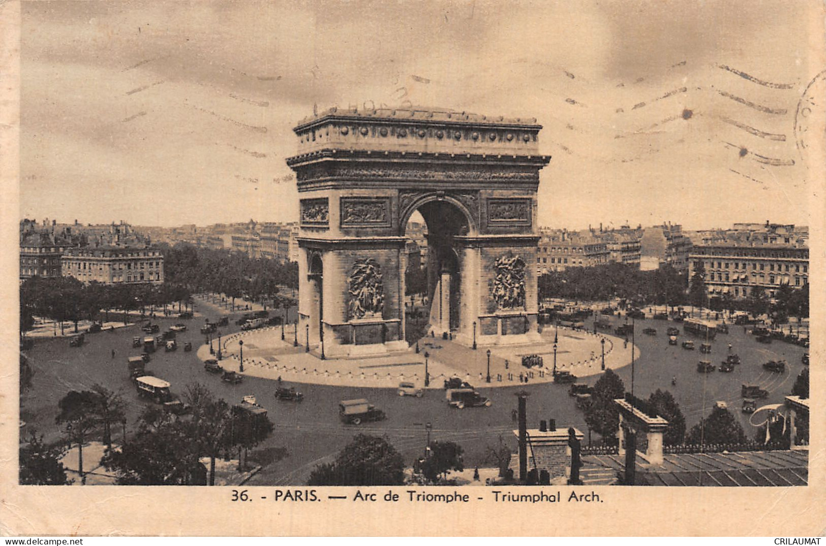 75-PARIS ARC DE TRIOMPHE-N°5140-A/0073 - Arc De Triomphe