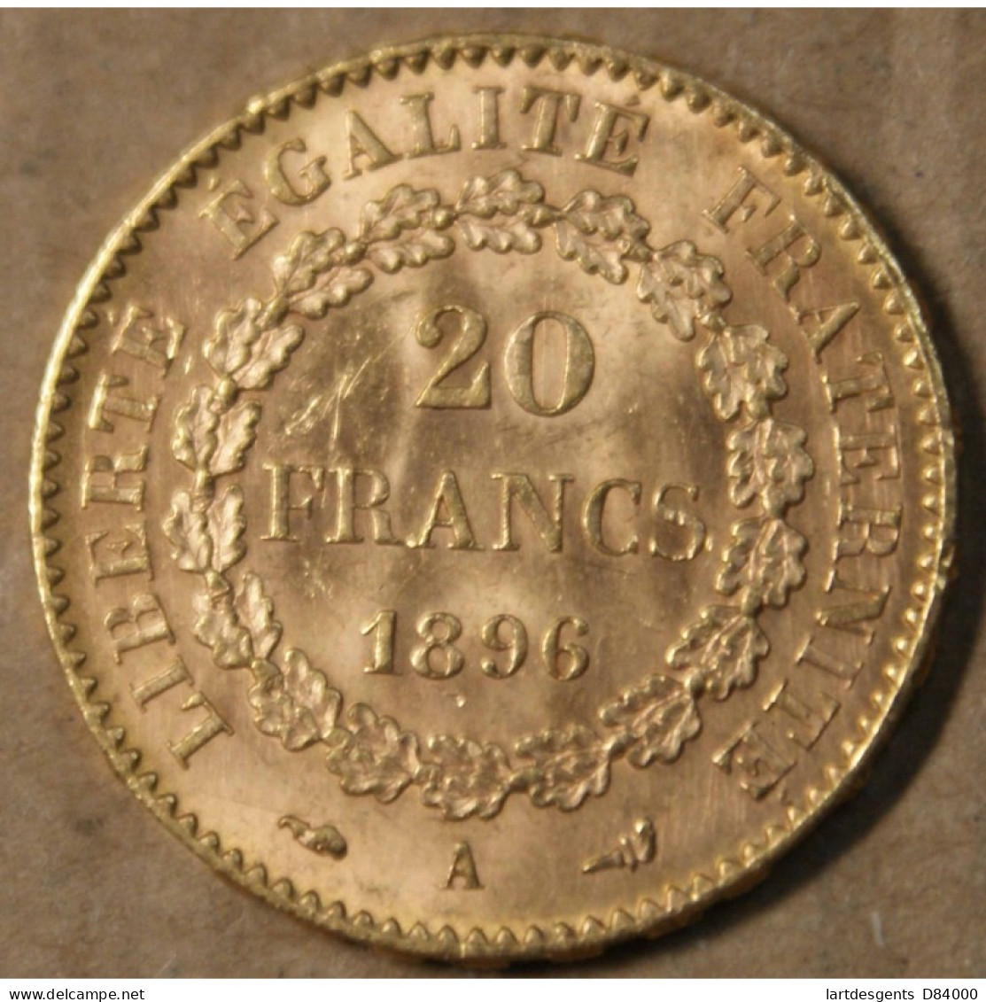 France Génie 20 Francs Or 1896 A Torche, Lartdesgents.fr - 20 Francs (gold)