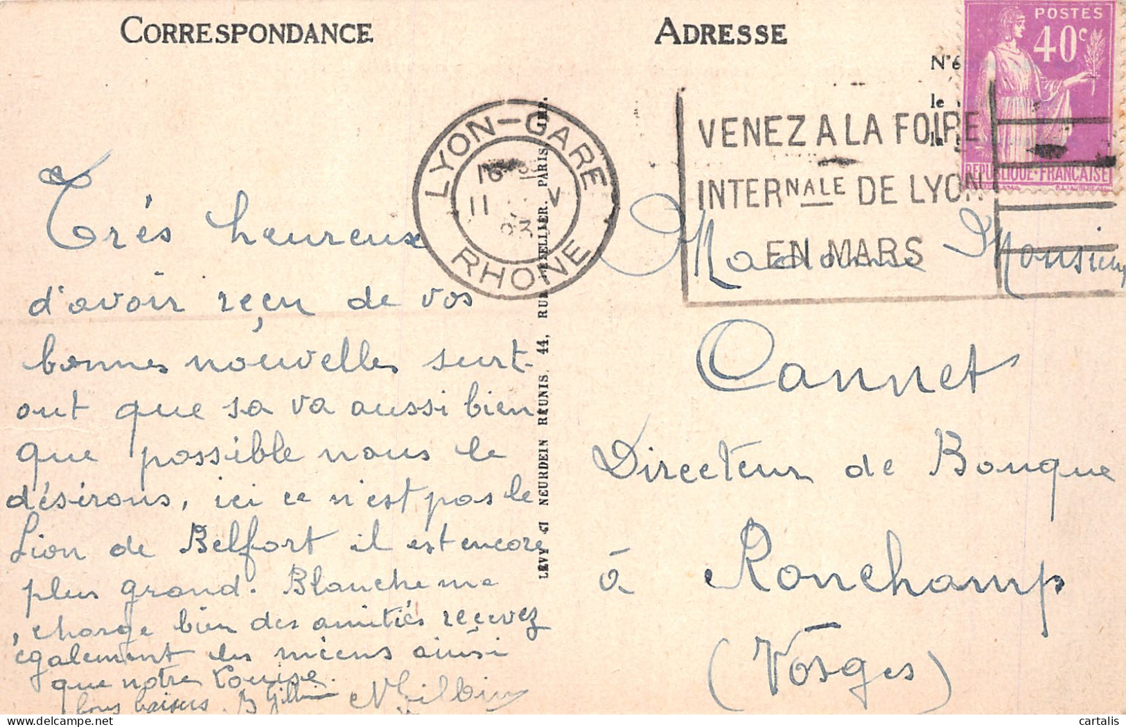 69-LYON-N°4192-E/0157 - Other & Unclassified