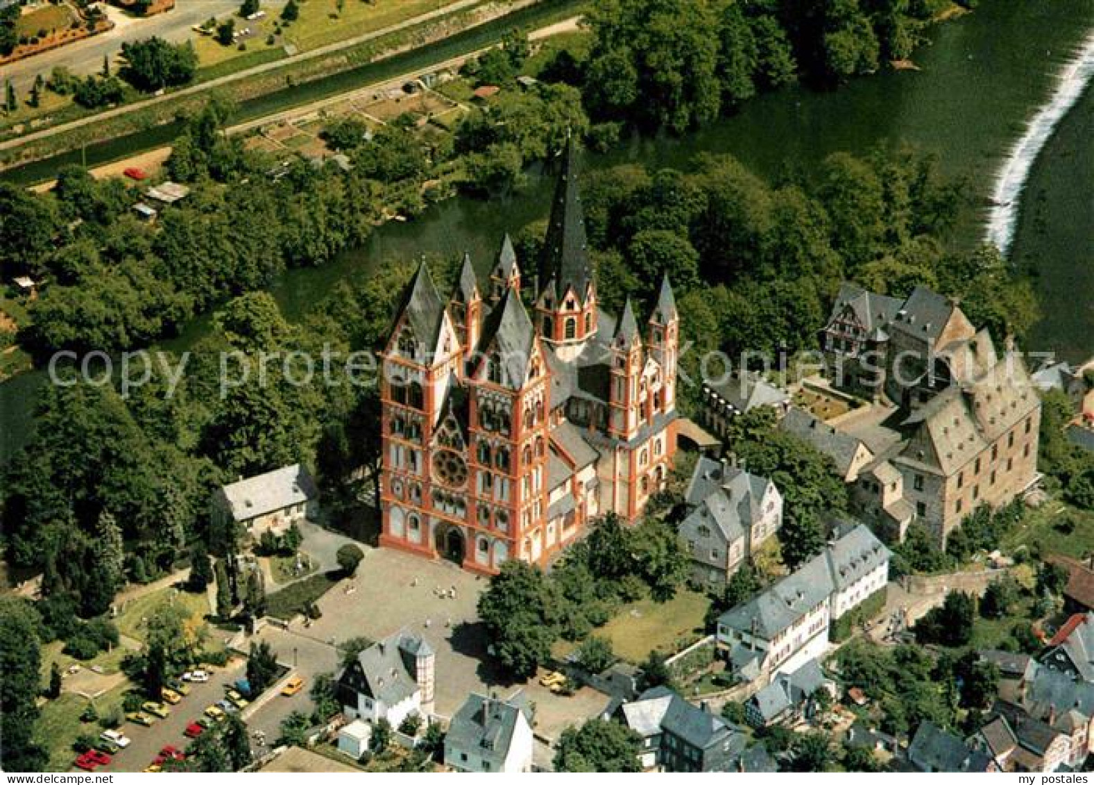 72729315 Limburg Lahn Fliegeraufnahme Mit Dom Ahlbach - Limburg