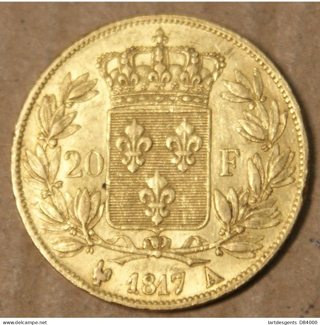 France LOUIS XVIII 20 Francs Or 1817 A TÊTE NUE, Lartdesgents.fr - 20 Francs (gold)