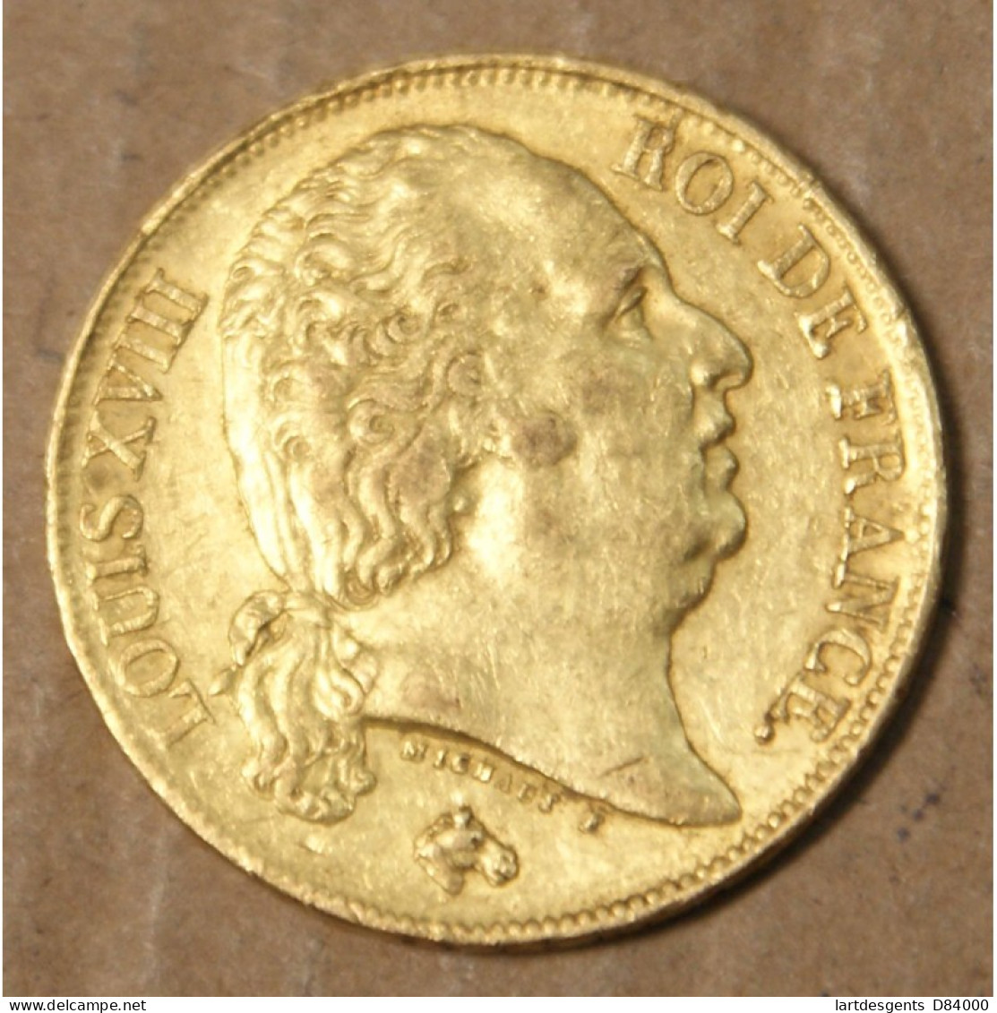France LOUIS XVIII 20 Francs Or 1817 A TÊTE NUE, Lartdesgents.fr - 20 Francs (or)