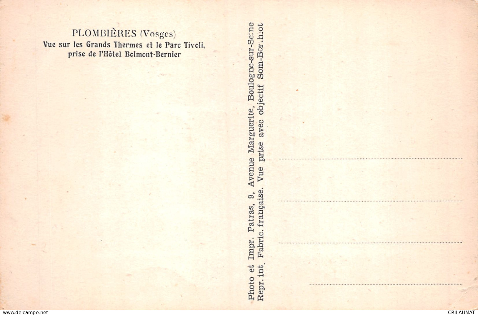 88-PLOMBIERES-N°5140-C/0189 - Plombieres Les Bains