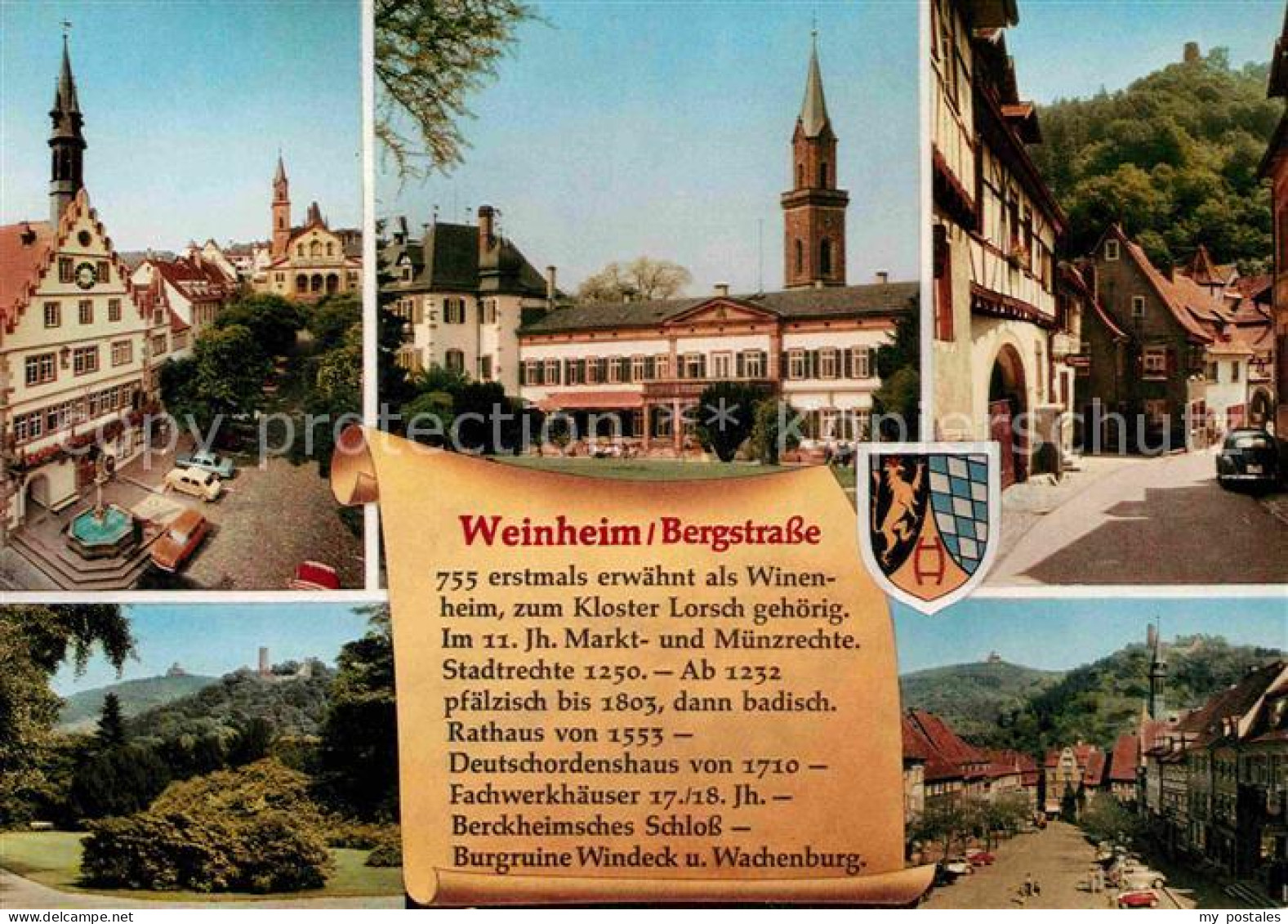 72728960 Weinheim Bergstrasse Marktplatz Schloss Park Teilansicht  Weinheim - Weinheim