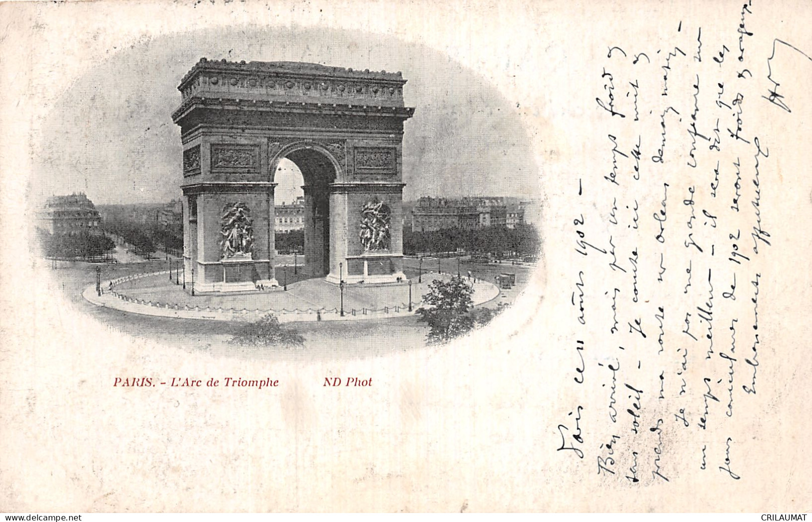 75-PARIS ARC DE TRIOMPHE-N°5140-F/0397 - Triumphbogen