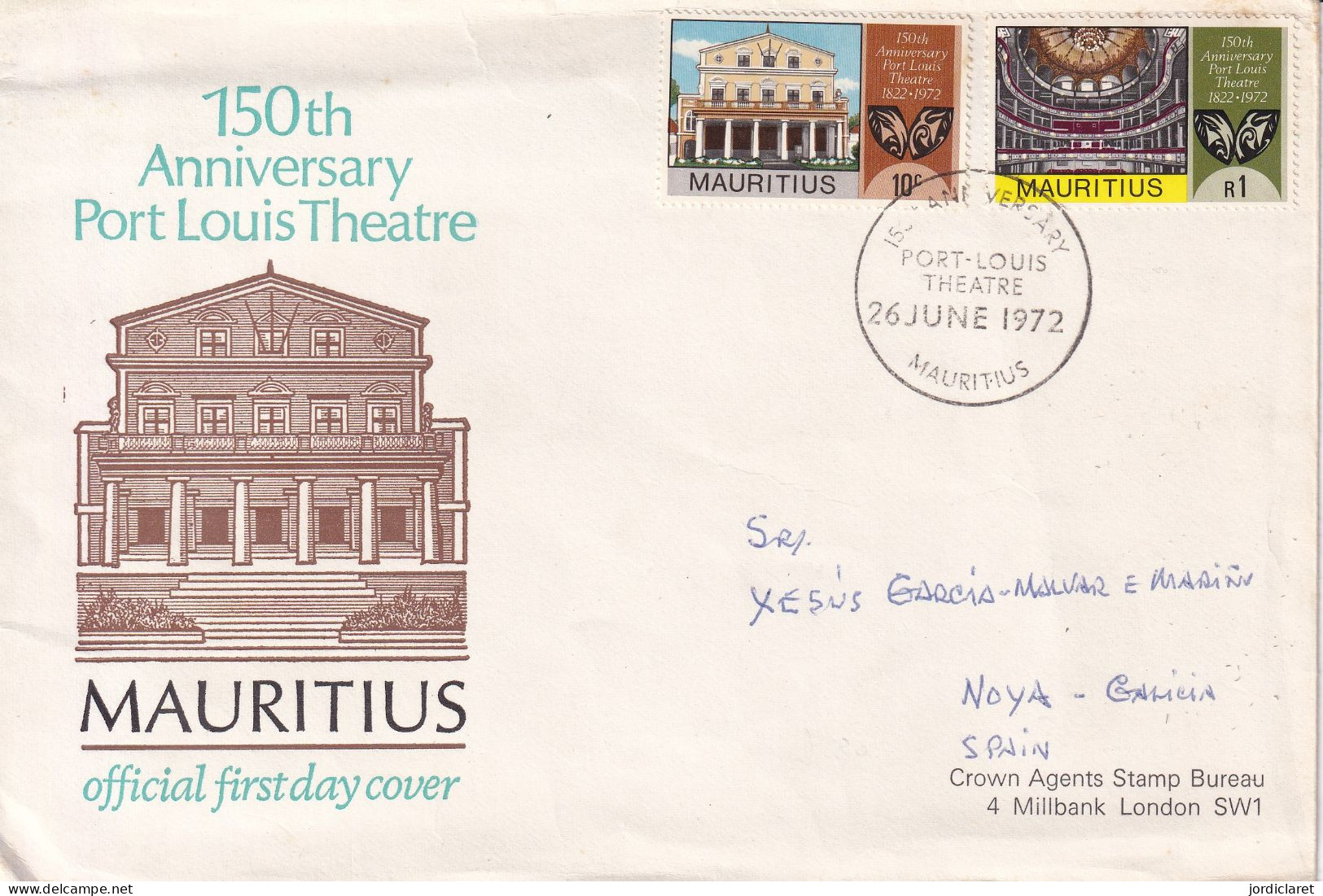 FDC  1972 THEATRE - Maurice (1968-...)