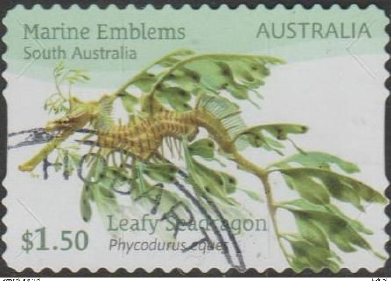AUSTRALIA - DIE-CUT-USED 2024 $1.50 Marine Emblems - Leafy Seadragon - South Australia - Used Stamps