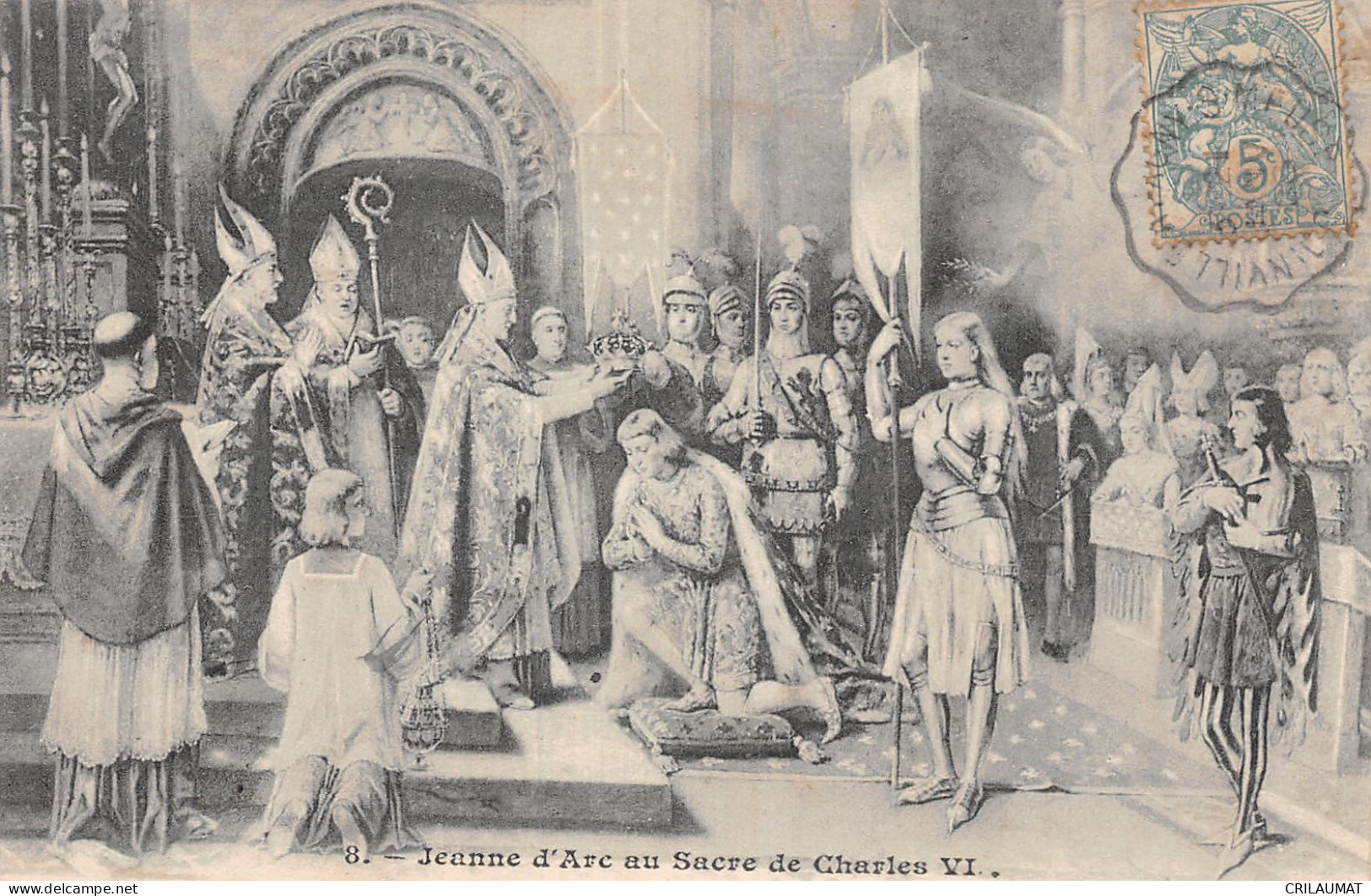 88-DOMREMY JEANNE D ARC AU SACRE DE CHARLES VI-N°5141-B/0323 - Domremy La Pucelle